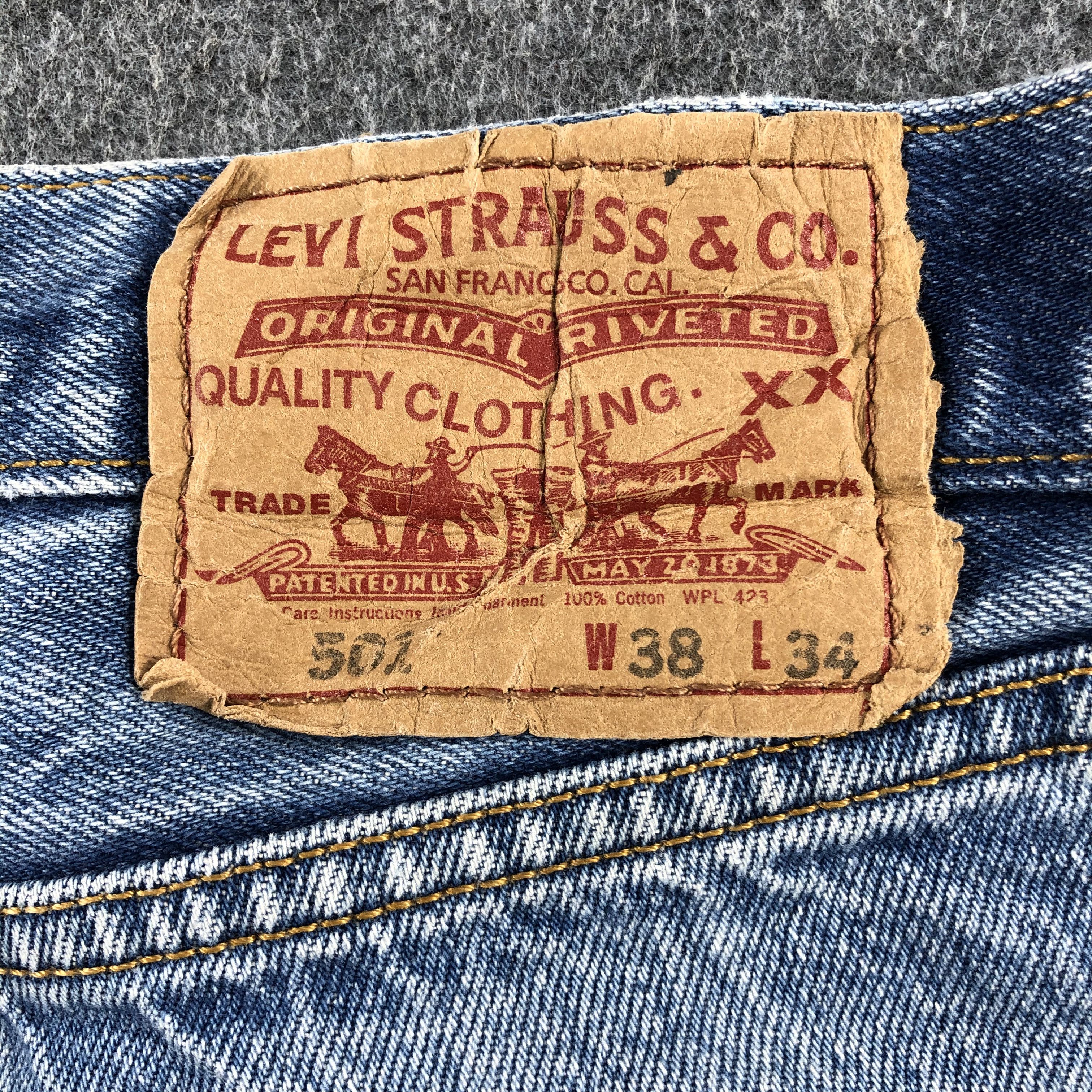 Levi's Vintage Blue Wash Levis 501 Jeans-J2508 Size US 36 / EU 52 - 5 Thumbnail