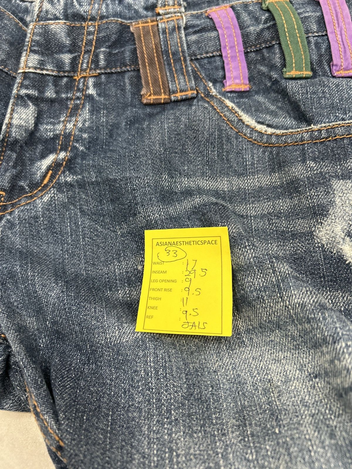 GOSTAR DE FUGA Vintage Y2k Nylaus Distressed Clawn Marks Straight Cut Size US 33 - 22 Thumbnail