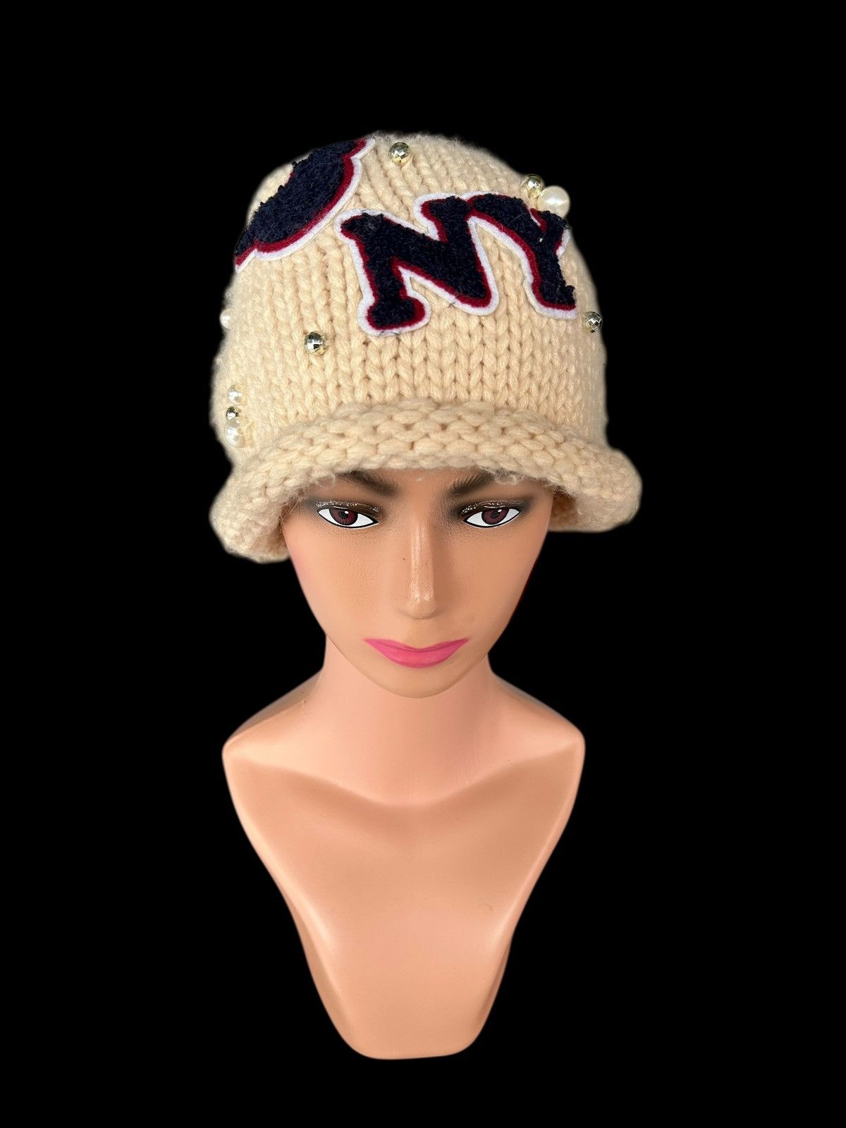 Japanese Brand × Kapital × Vintage NY MICKEY Crochet Knitted Handmade Hairy Beanie Hats Size ONE SIZE - 5 Thumbnail