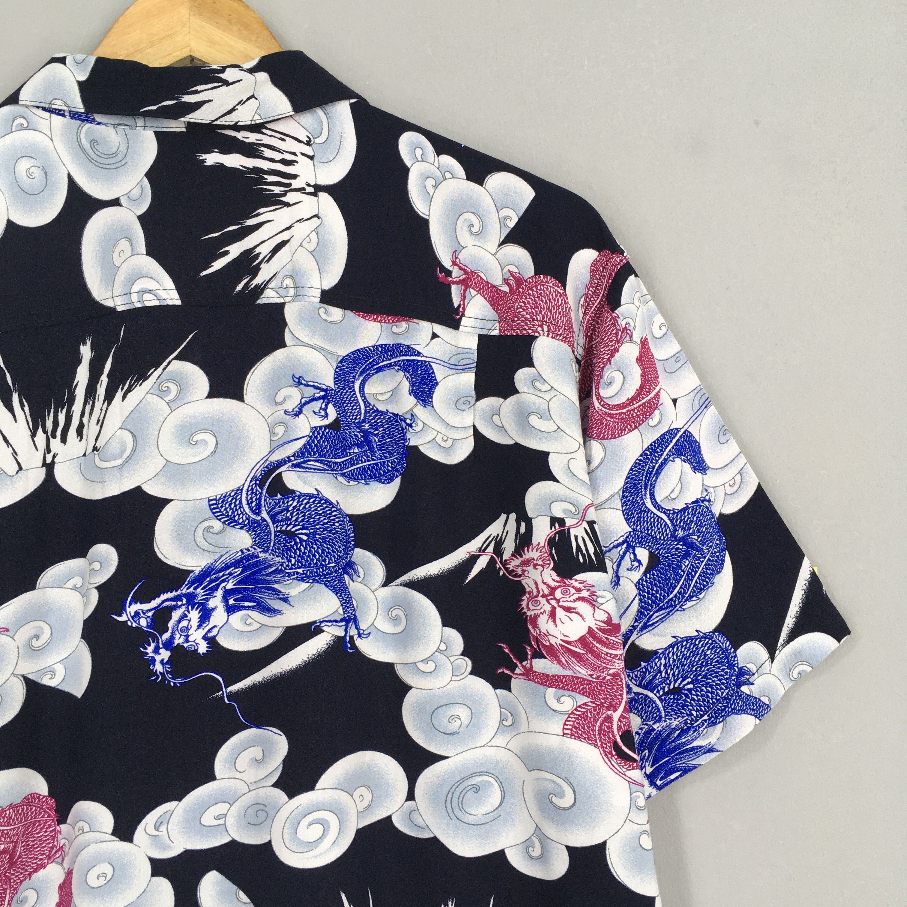 Other Vintage 80s Rockabilly Hawaiian Japanese Dragon Shirt Large Size US L / EU 52-54 / 3 - 8 Thumbnail