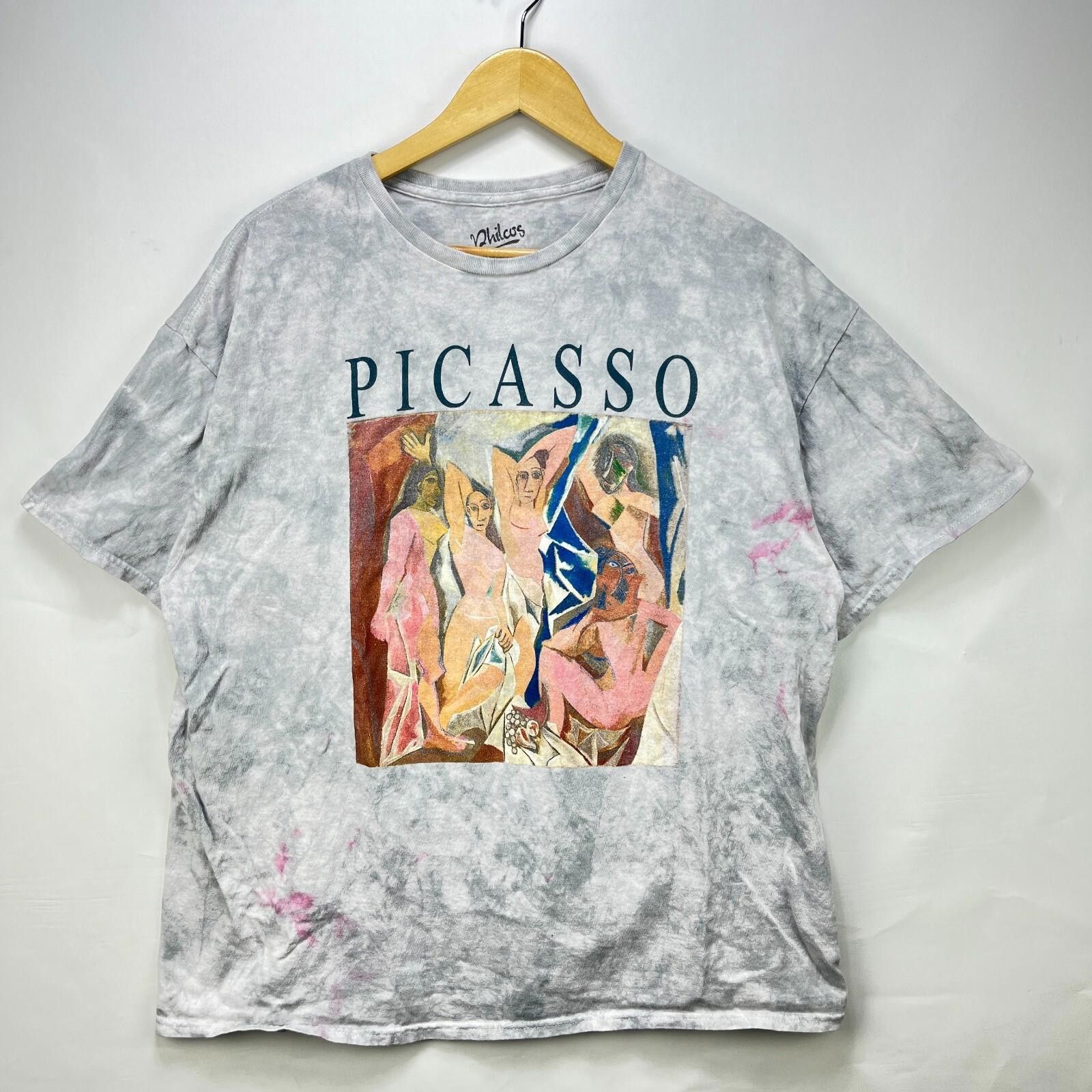 NBA Vintage Y2K Picasso Naked Women Art Tie-Dye T-Shirt Large Size US L / EU 52-54 / 3 - 1 Thumbnail