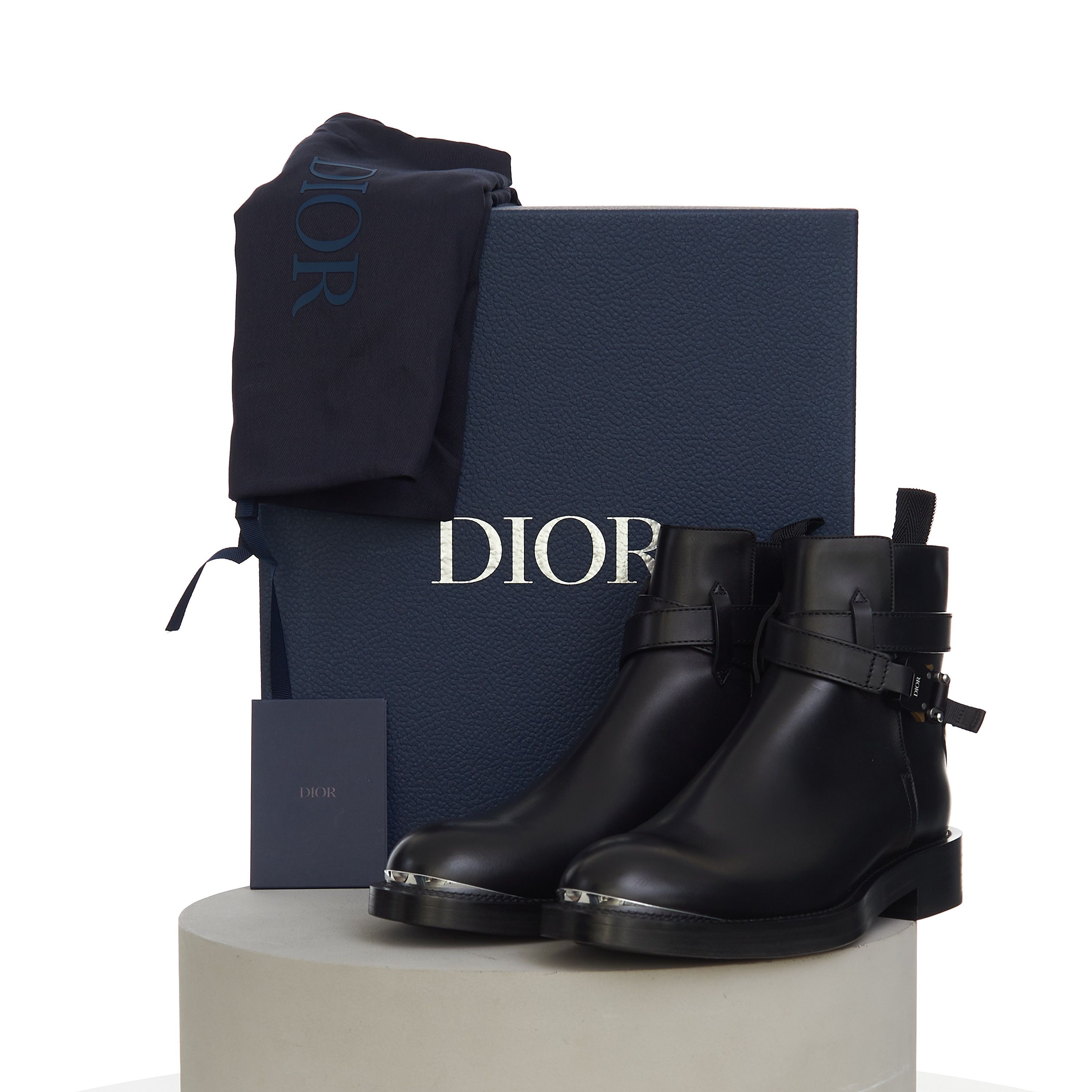 Dior Evidence Ankle Boot In Black Smooth Calfskin Size US 7 / EU 40 - 11 Thumbnail