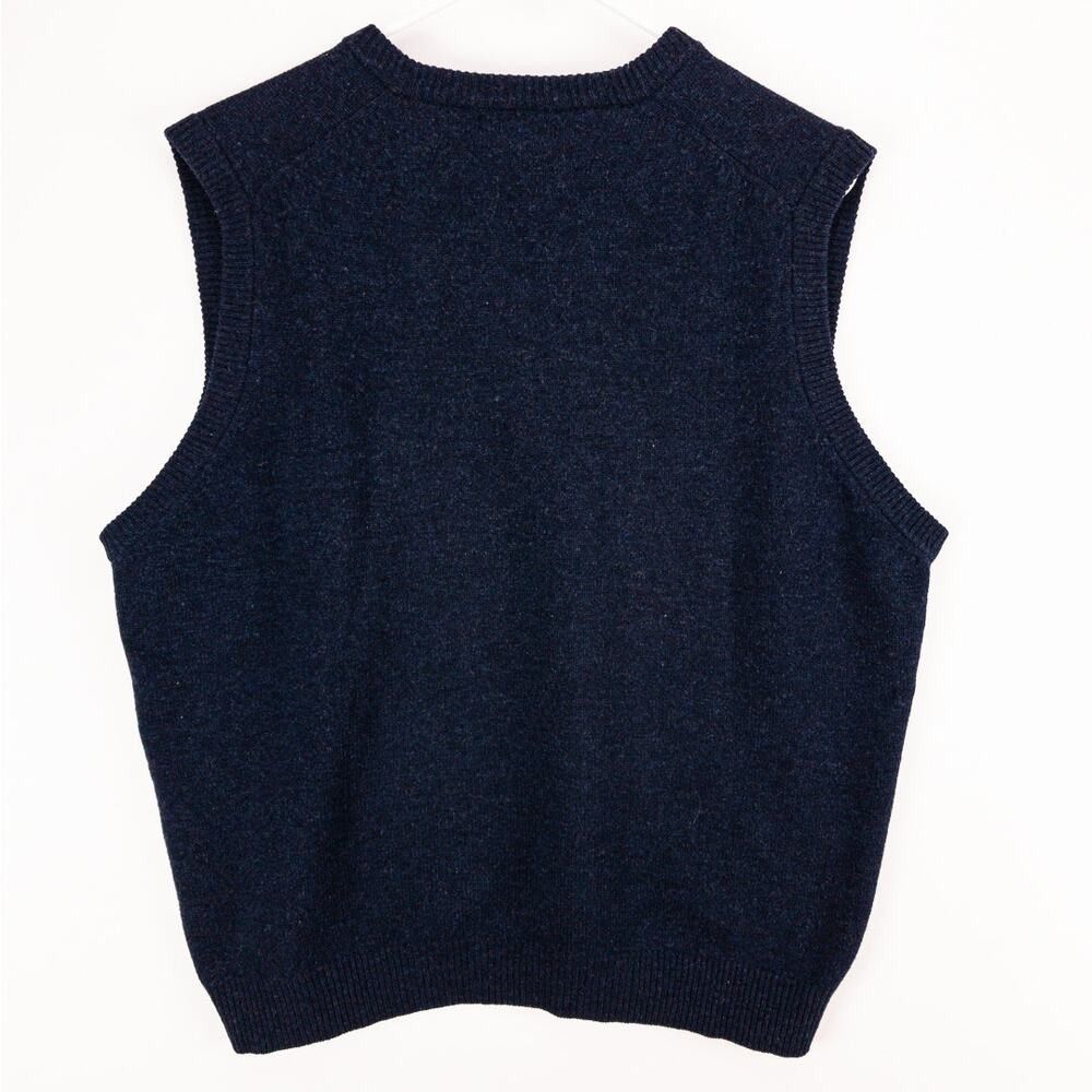 Band Tees Club Room Sleeveless Wool Sweater Men's Large Navy Blue Pur Size US XS / EU 42 / 0 - 7 Thumbnail