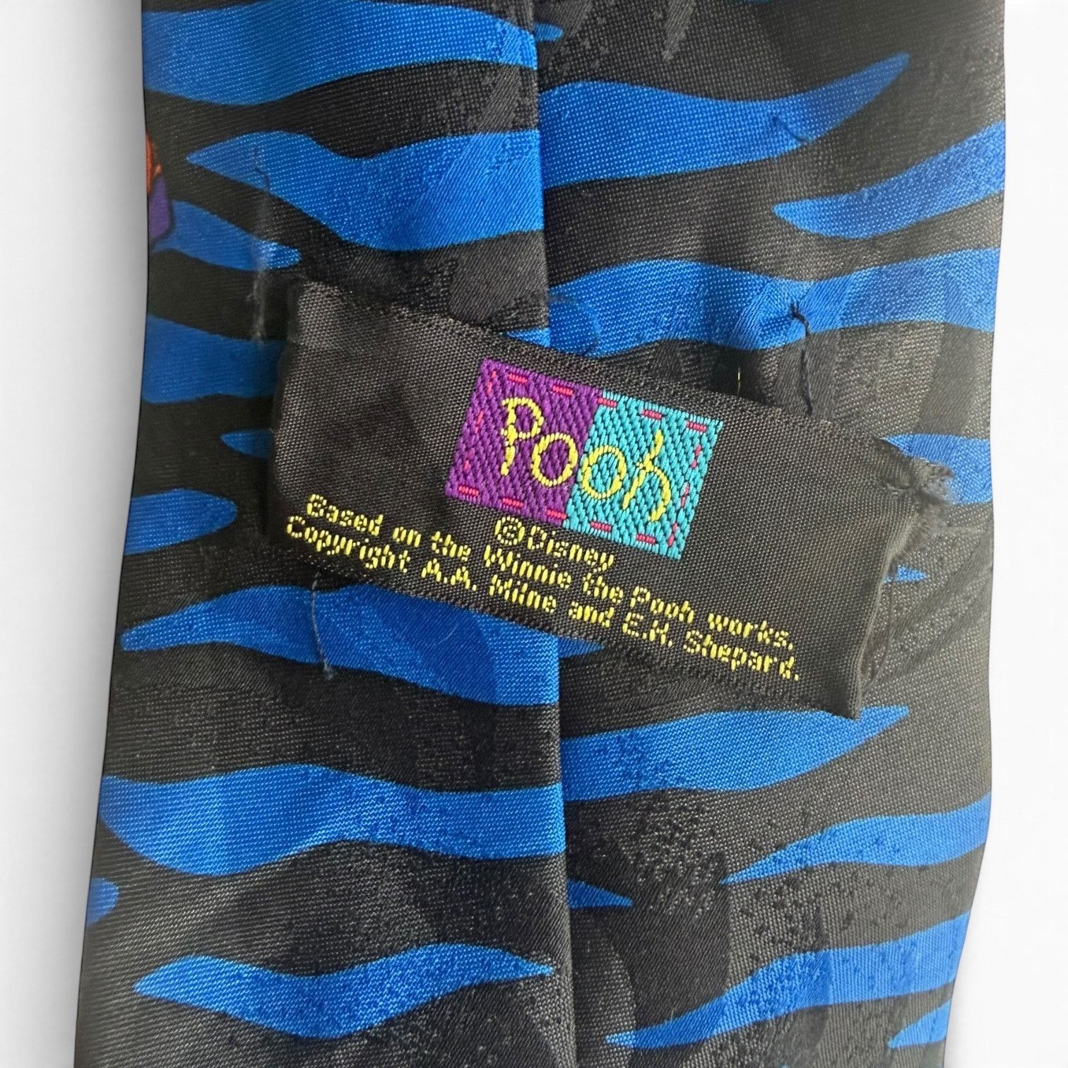 Disney Disney Vintage Winnie the Pooh Tie Tigger Eeyore Blue Stripe Size ONE SIZE - 4 Thumbnail