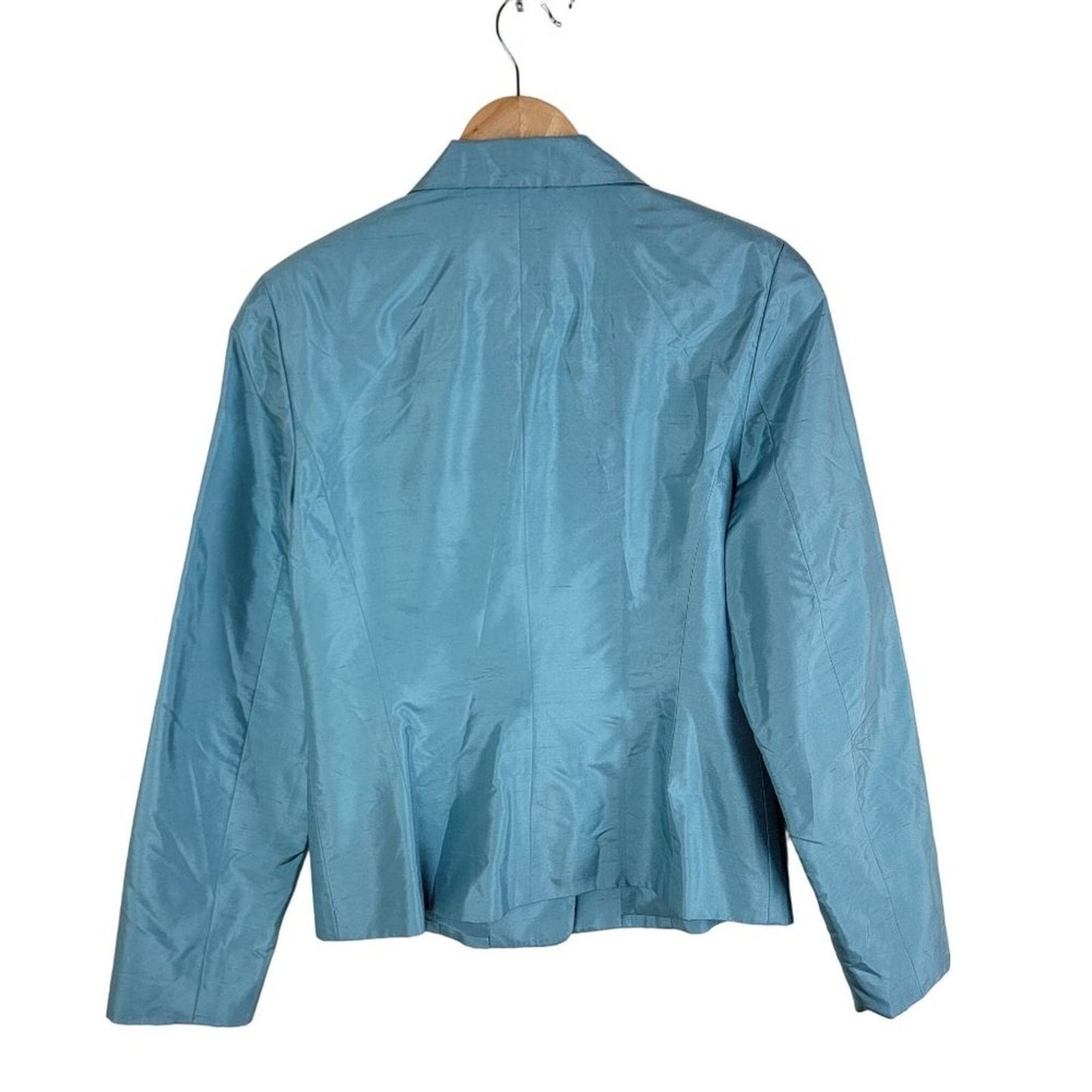 Ann Taylor Ann Taylor 100% Silk Blazer Three Button Formal Size S / US 4 / IT 40 - 2 Thumbnail