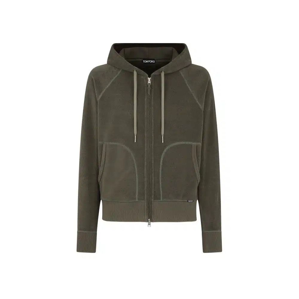 Tom Ford o1loc1c0325 JDL002 Towelling Hoodie in Green Size US S / EU 44-46 / 1 - 1 Preview