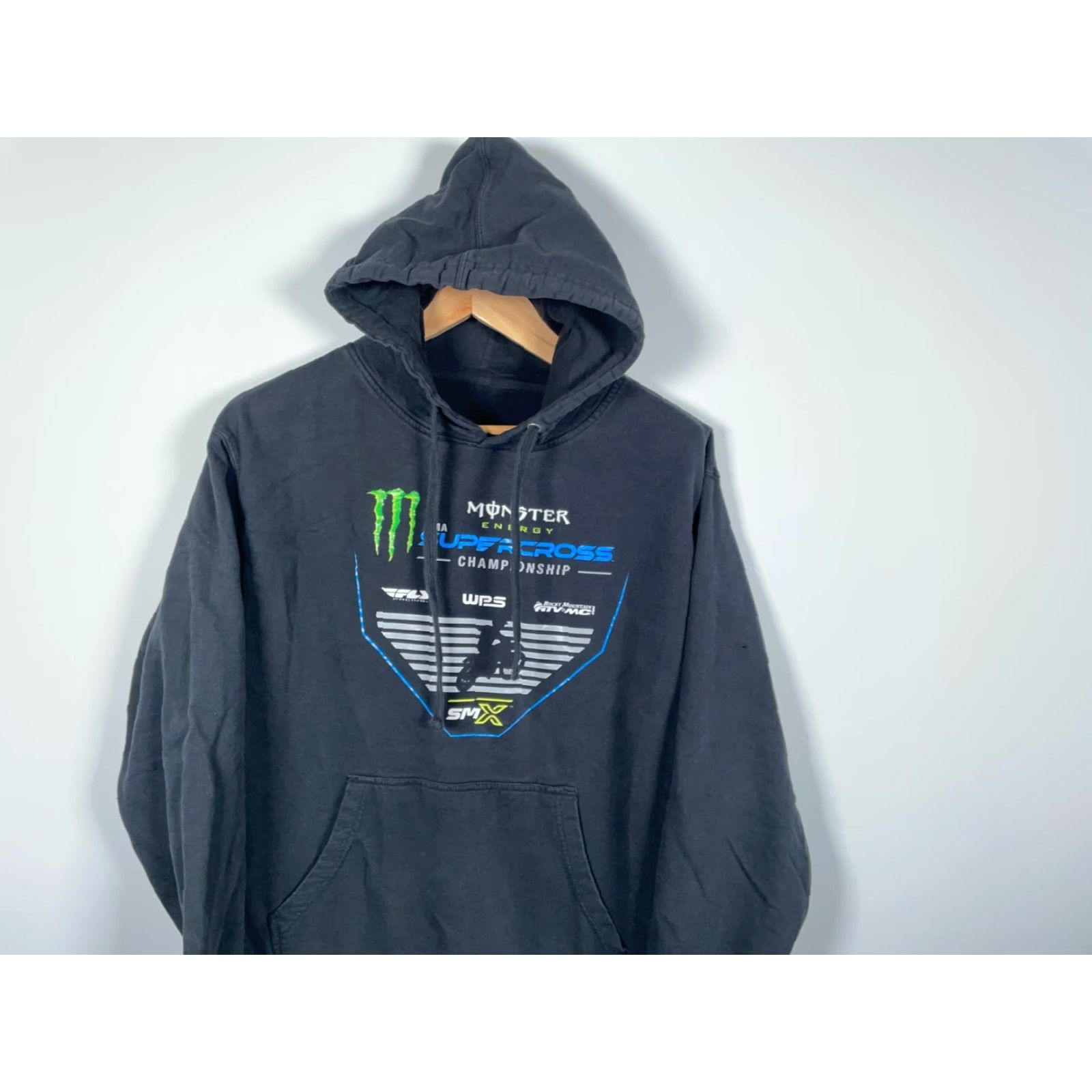 Vintage Monster Energy Supercross Championship Hoodie Adult Medium Black Sweatshirt Size US M / EU 48-50 / 2 - 4 Thumbnail