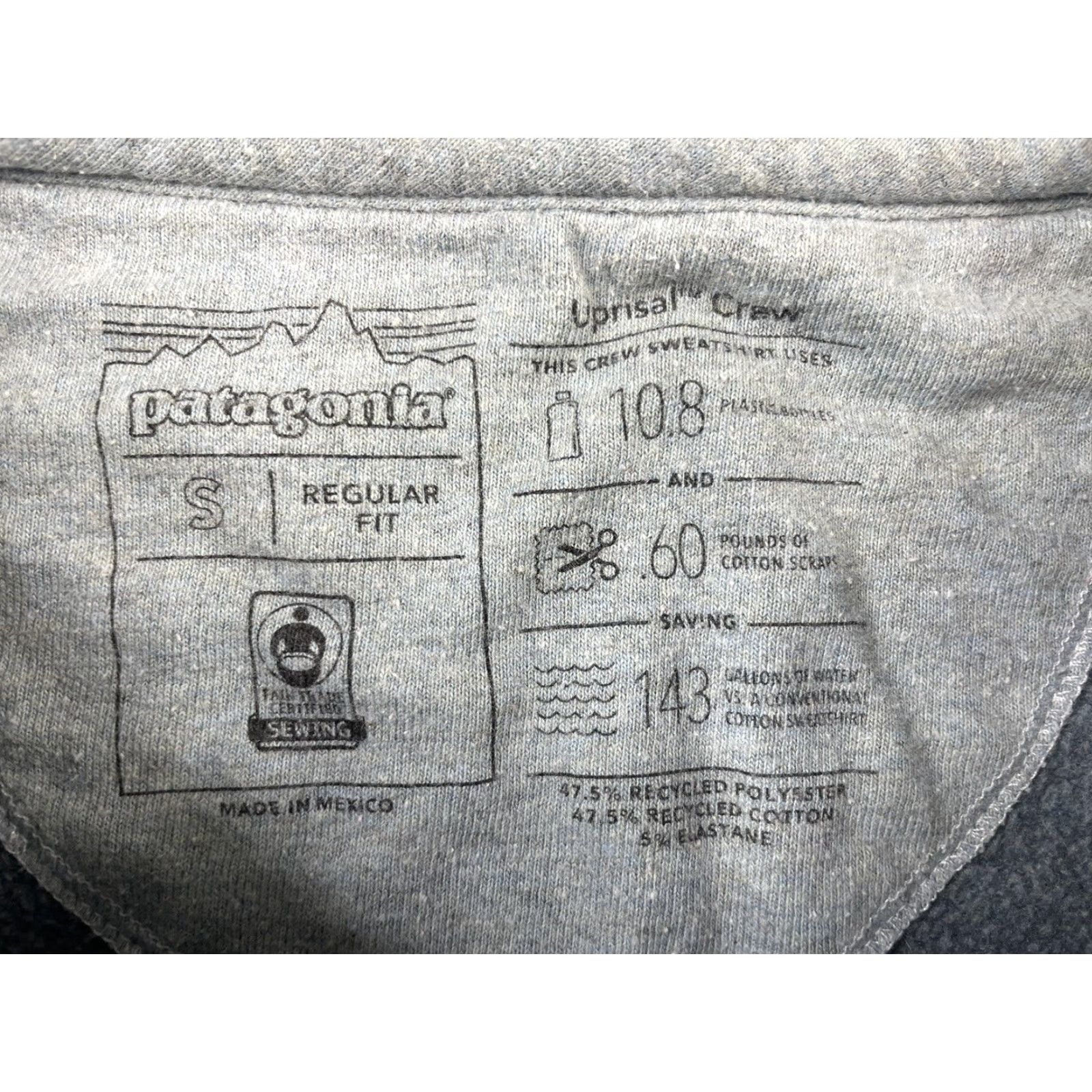 Patagonia Patagonia Sweatshirt Women’s S Blue Live Simply Uprisal Crew Pullover Activewear Girls? Size S / US 4 / IT 40 - 2 Thumbnail