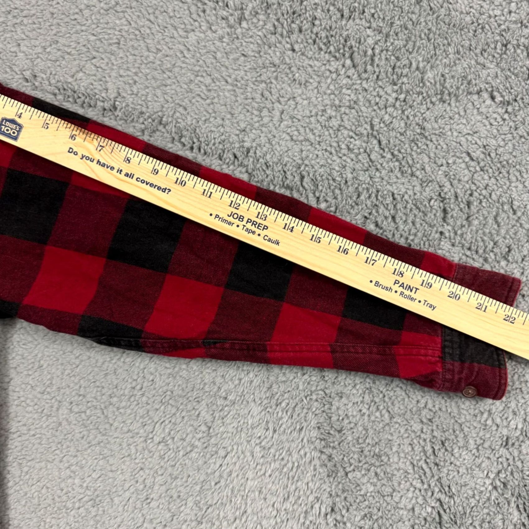 Vintage C.E. Schmidt Shirt Mens Medium Red Button Plaid Long Sleeve Flannel Workwear Size US M / EU 48-50 / 2 - 8 Thumbnail