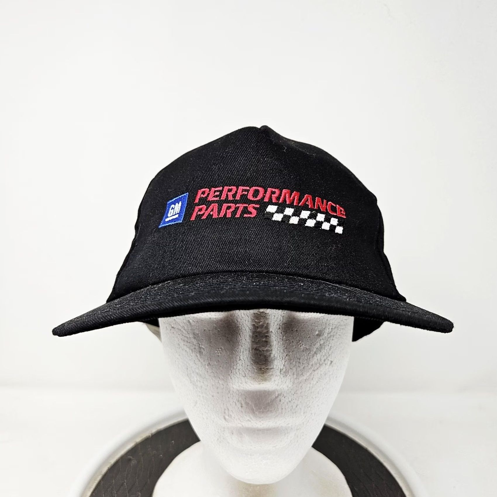 Vintage VINTAGE GM Hat Cap Baseball Snap Back One Size Black Mens GM Performance Parts Hats & Caps Sports Cars Twill Cotton Casual Summer Size ONE SIZE - 2 Thumbnail