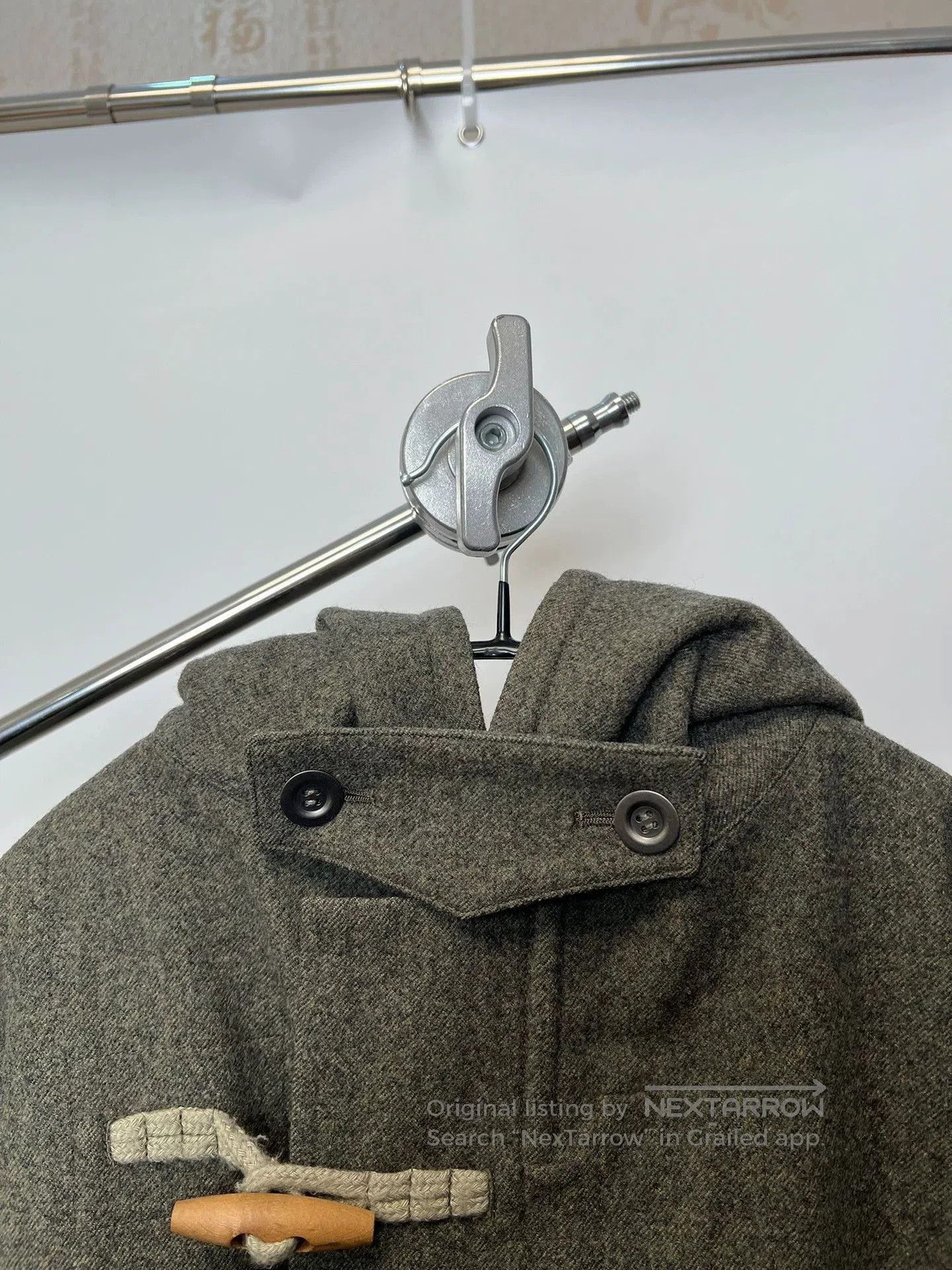 Yohji Yamamoto Green Hooded Toggle Coat. Size US M / EU 48-50 / 2 - 4 Thumbnail