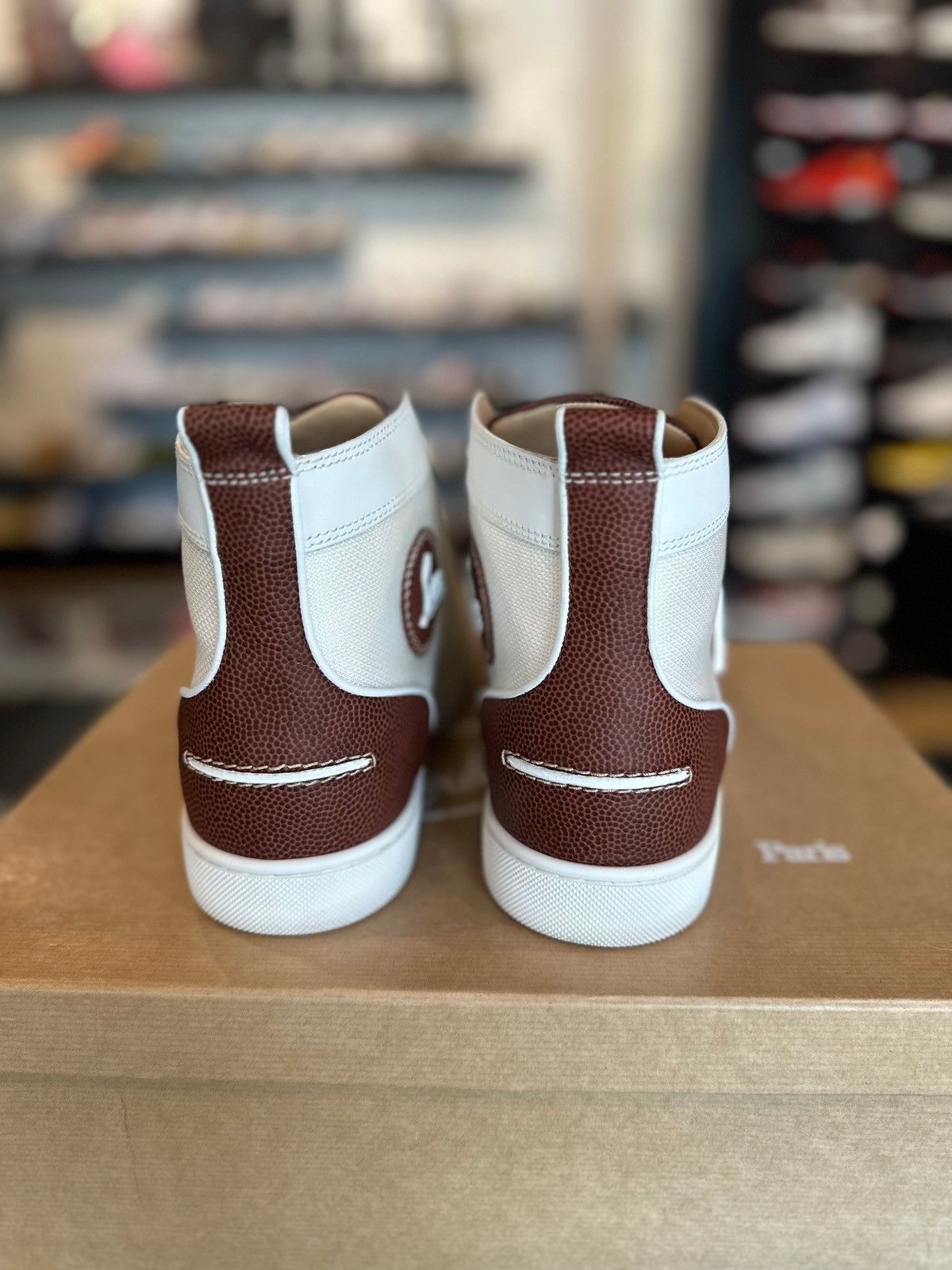 Christian Louboutin Louboutin White/Brown High Top Clean OG Size 43 Size US 10 / EU 43 - 5 Thumbnail