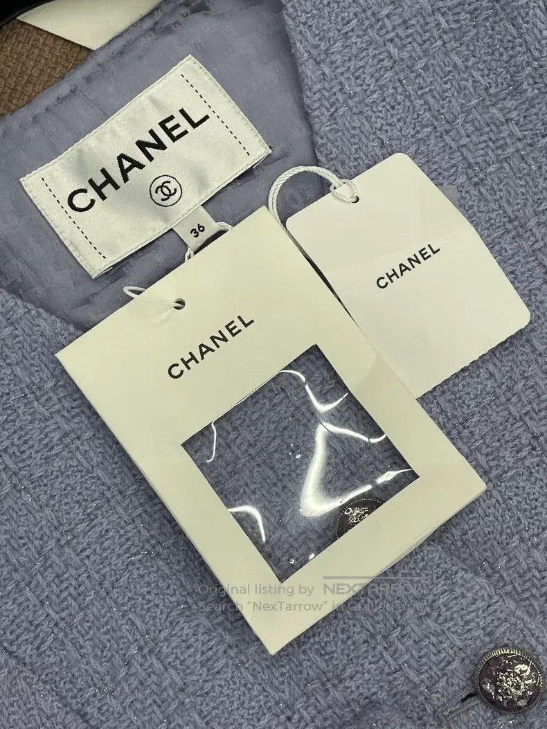 Chanel Chanel Manchester series purple V-neck tweed jacket Size XS / US 0-2 / IT 36-38 - 4 Thumbnail