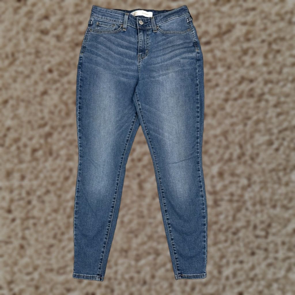 Levi's Levi's Jeans Women 29 Blue Denim Mid Rise Skinny Tapered Cotton Blend 28x27 Jeans Womens Blue 90s? Size 29" - 1 Thumbnail