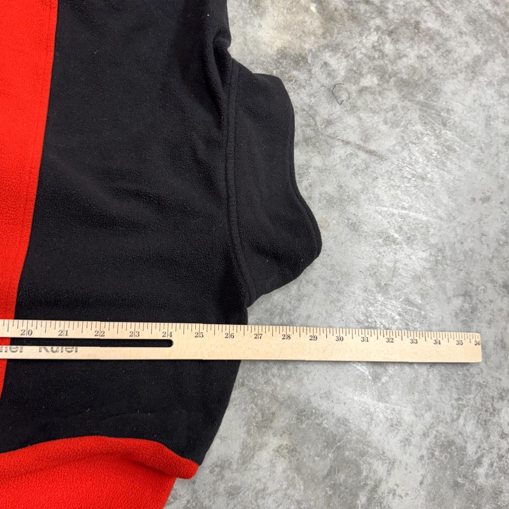 The North Face The North Face Fleece Pullover Mens Large Red Black Quarter Zip Jacket Size US L / EU 52-54 / 3 - 6 Thumbnail