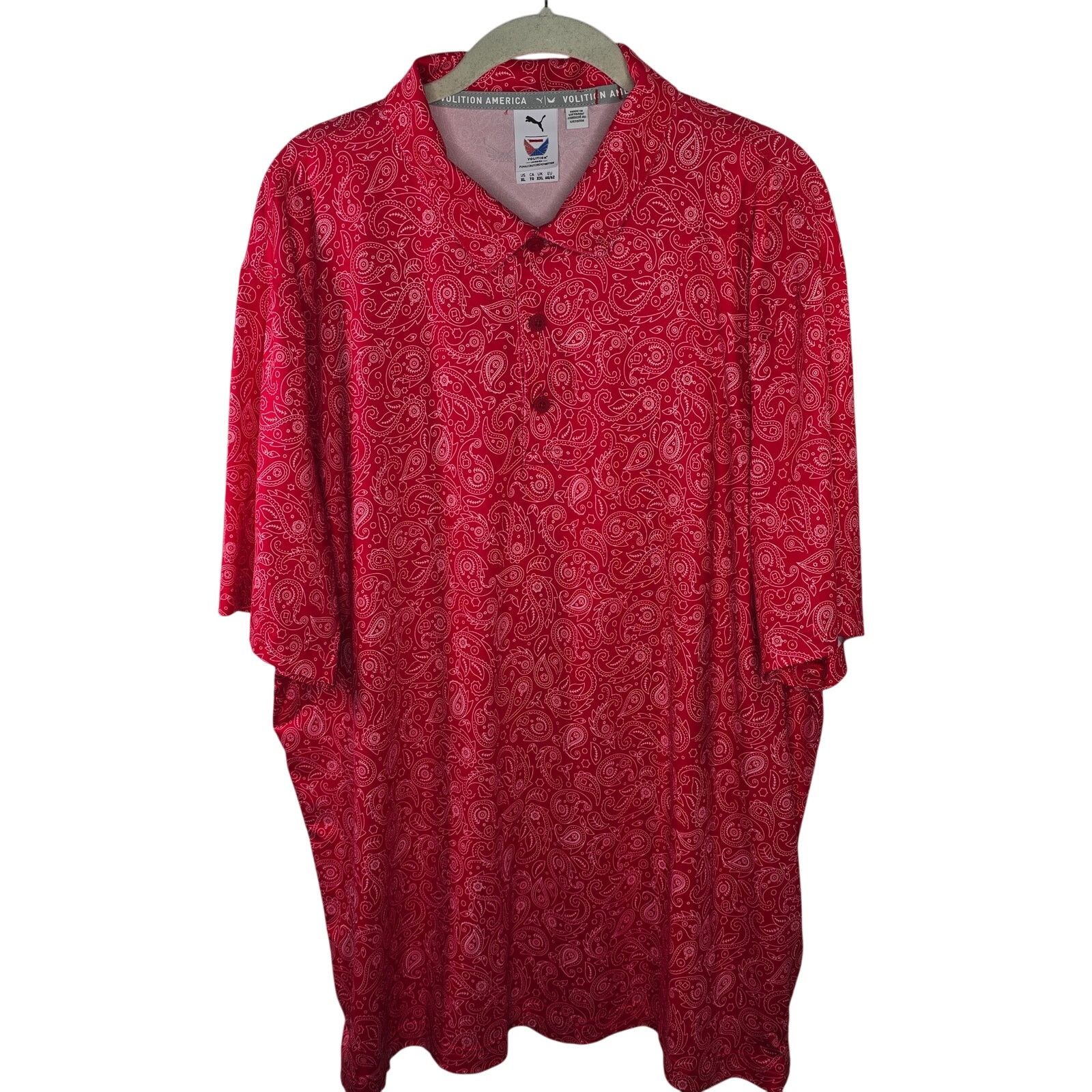 Puma Puma X Volition Red Paisley Bandana Polo Shirt Size XL Size US XL / EU 56 / 4 - 1 Thumbnail