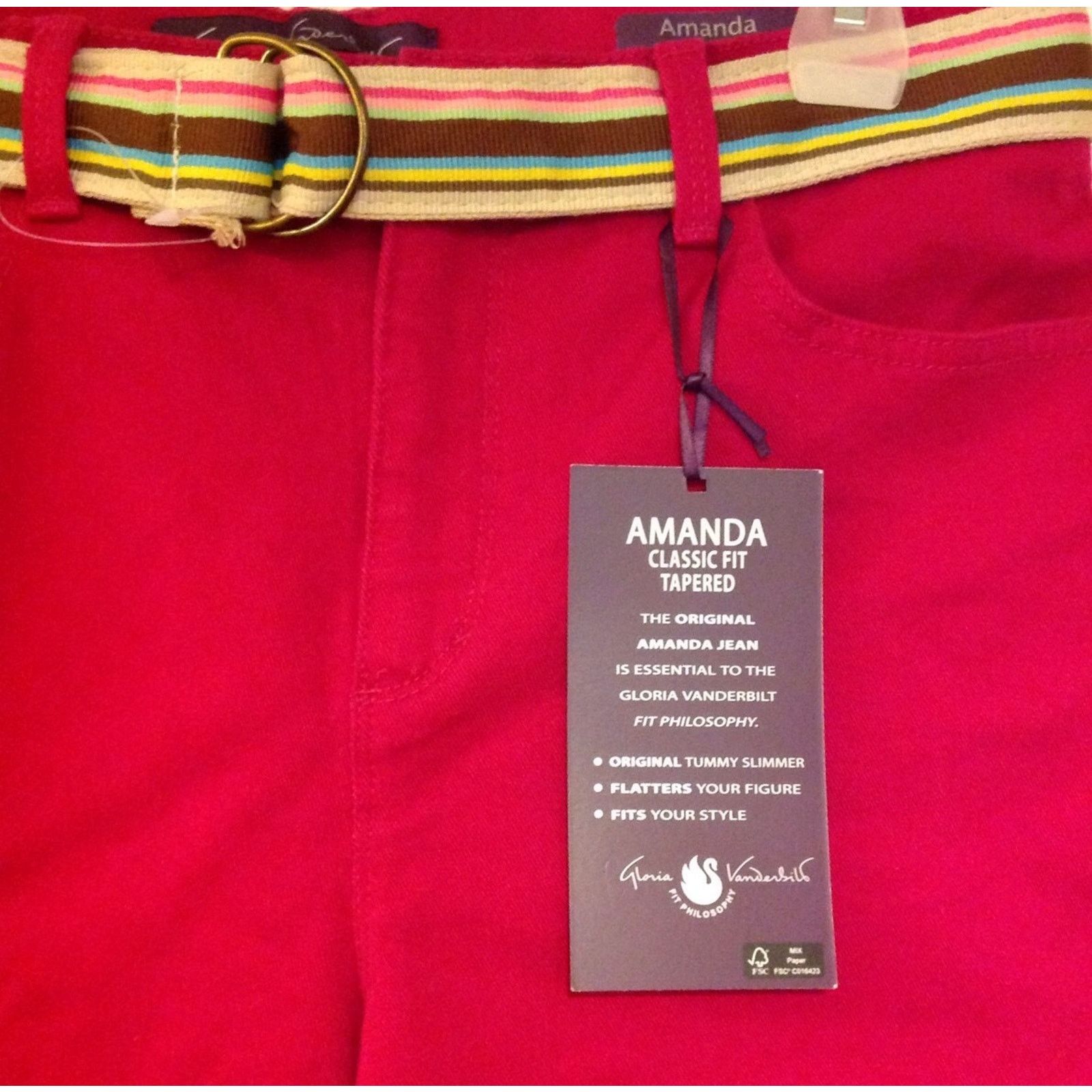 Gloria Vanderbilt Gloria Vanderbilt Pink Classic Cuffed Slimming Capri Jeans 8 Size 30" / US 8 / IT 44 - 2 Thumbnail
