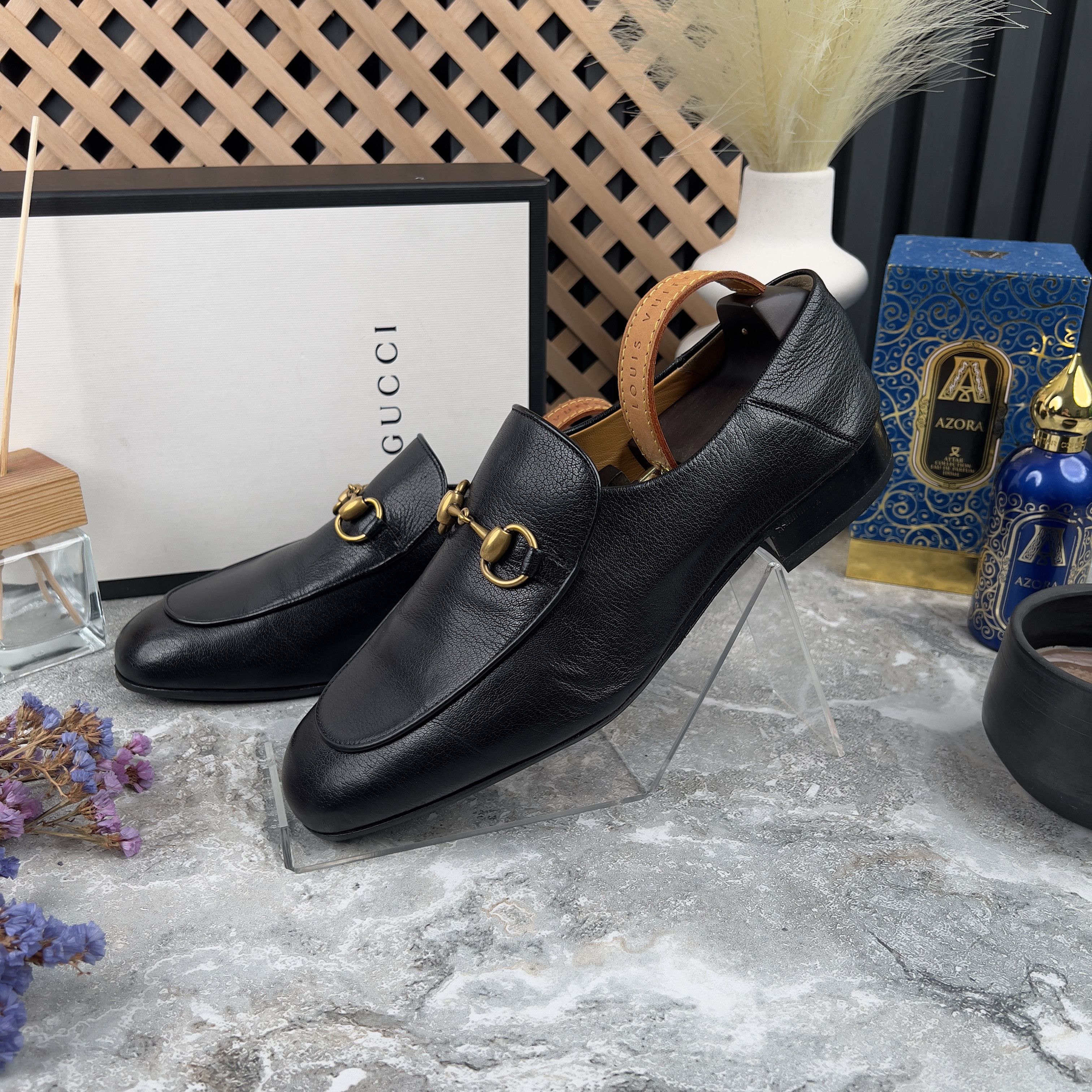 Gucci GUCCI Jordaan Horsebit Collapsible Loafers Leather Size US 8 / EU 41 - 1 Thumbnail