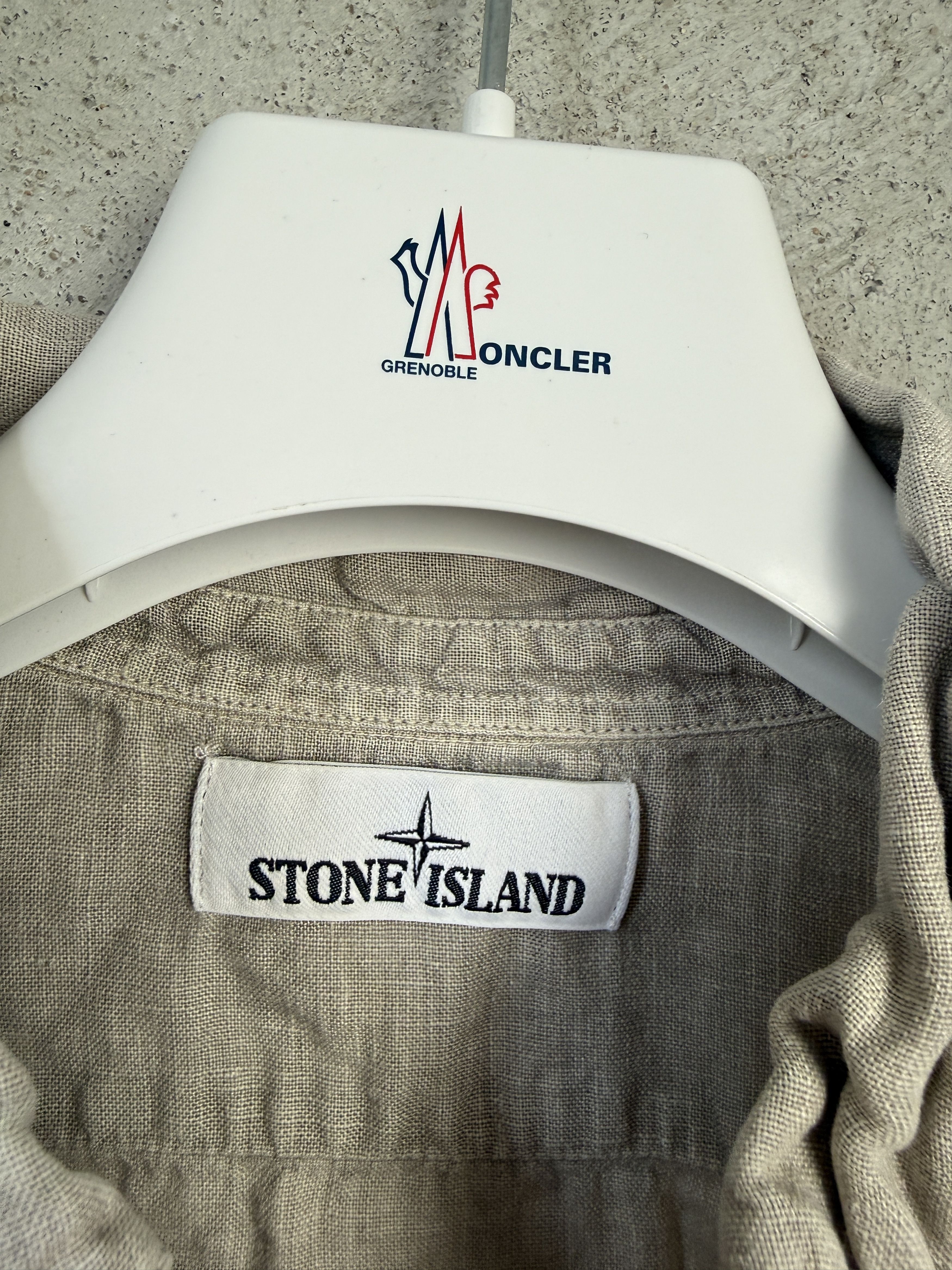 Stone Island Stone Island linen small logo shirt button ups casual Size US S / EU 44-46 / 1 - 4 Thumbnail