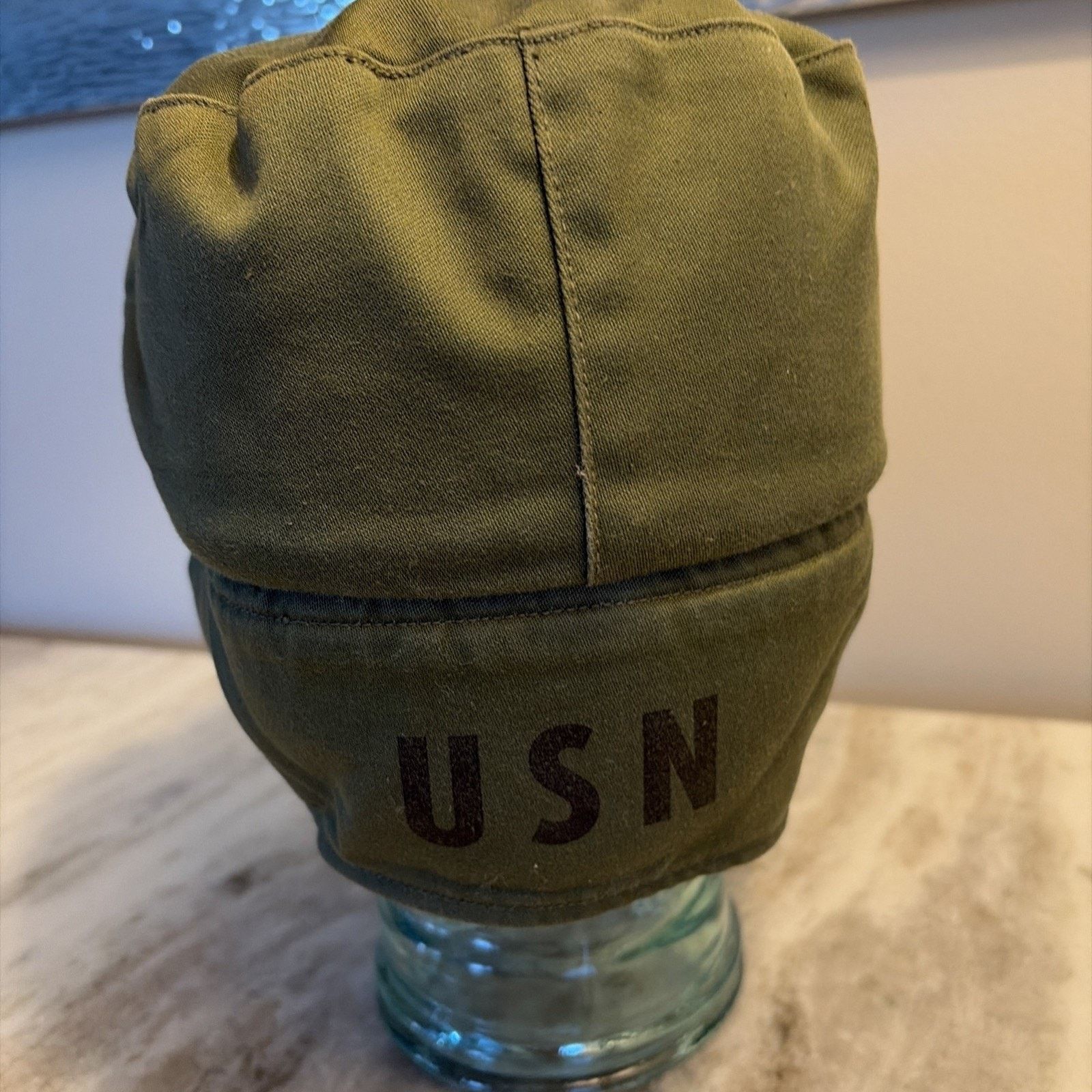Vintage Vintage US Navy Intermediate Cold Hat Large 7-1/8 To 7-1/4 Size ONE SIZE - 5 Thumbnail