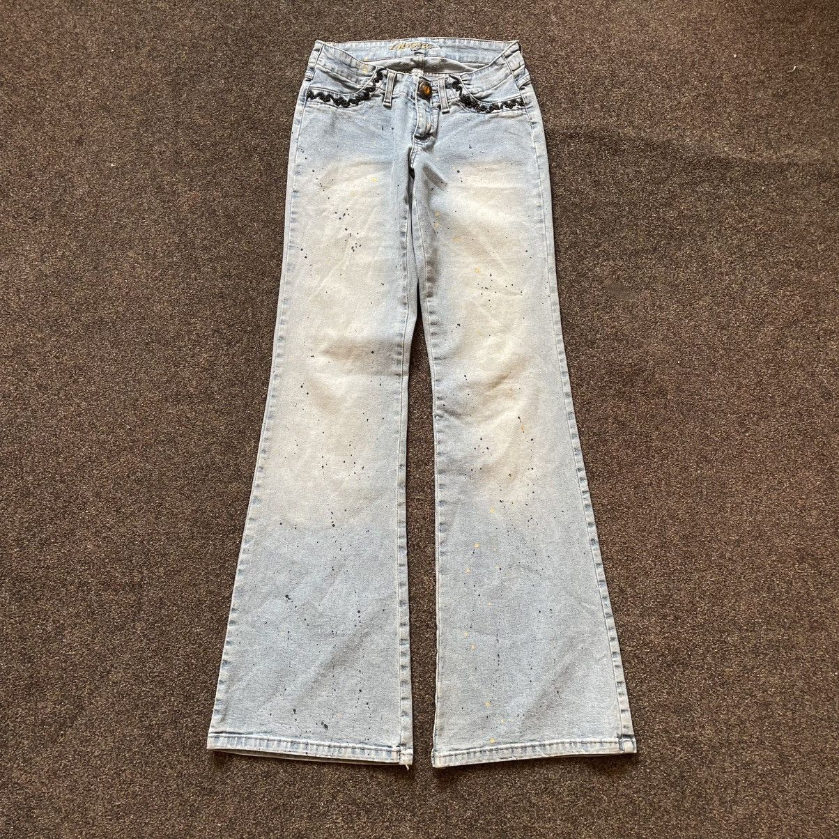 Vintage Vintage Y2K Sun Faded Distressed Flare Jeans Grunge Slim 28 Size 28" / US 6 / IT 42 - 1 Thumbnail