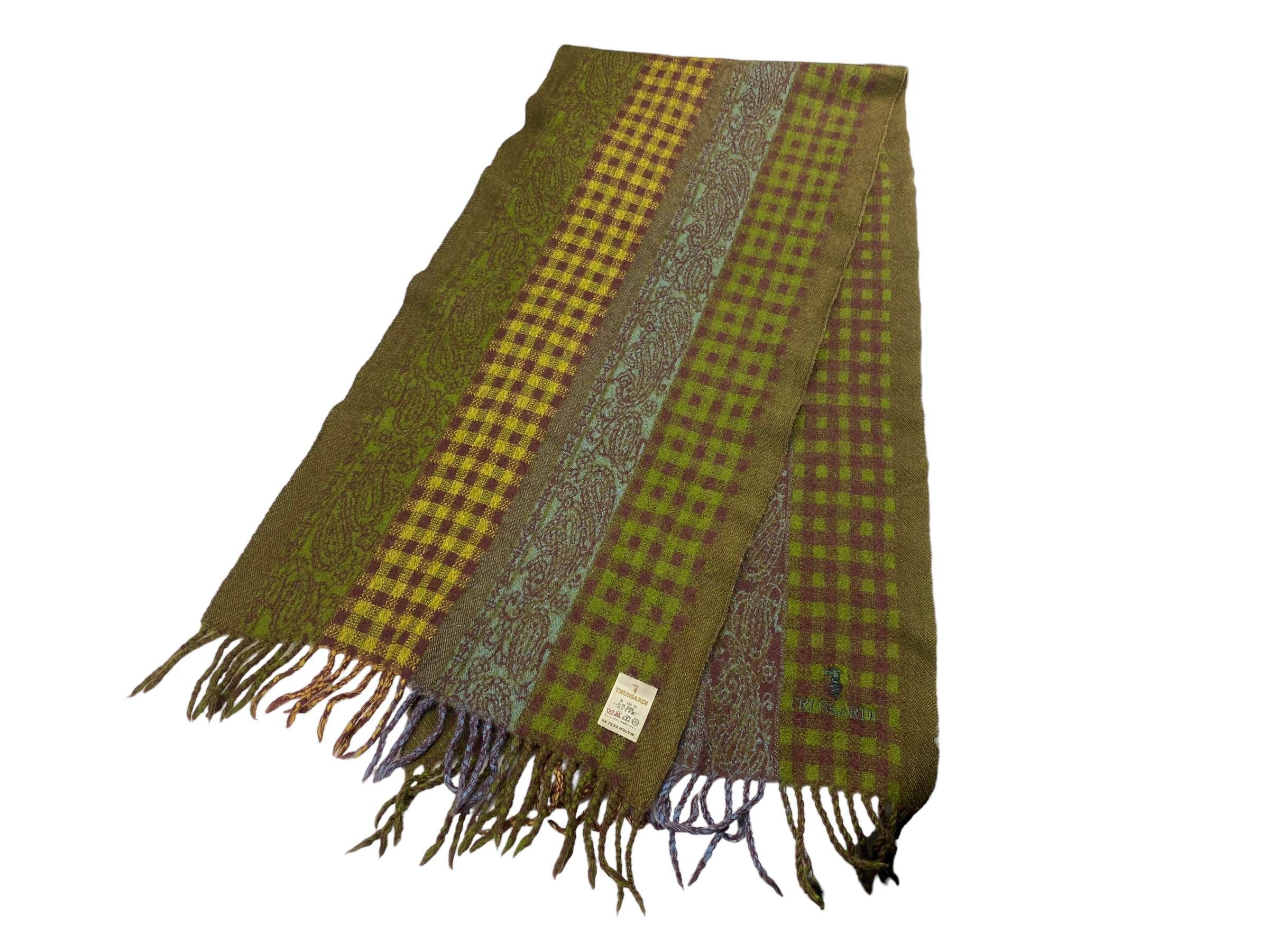 Trussardi × Vintage Trussardi scarf Wool Vintage Scarves Made in Japan Size ONE SIZE - 2 Thumbnail