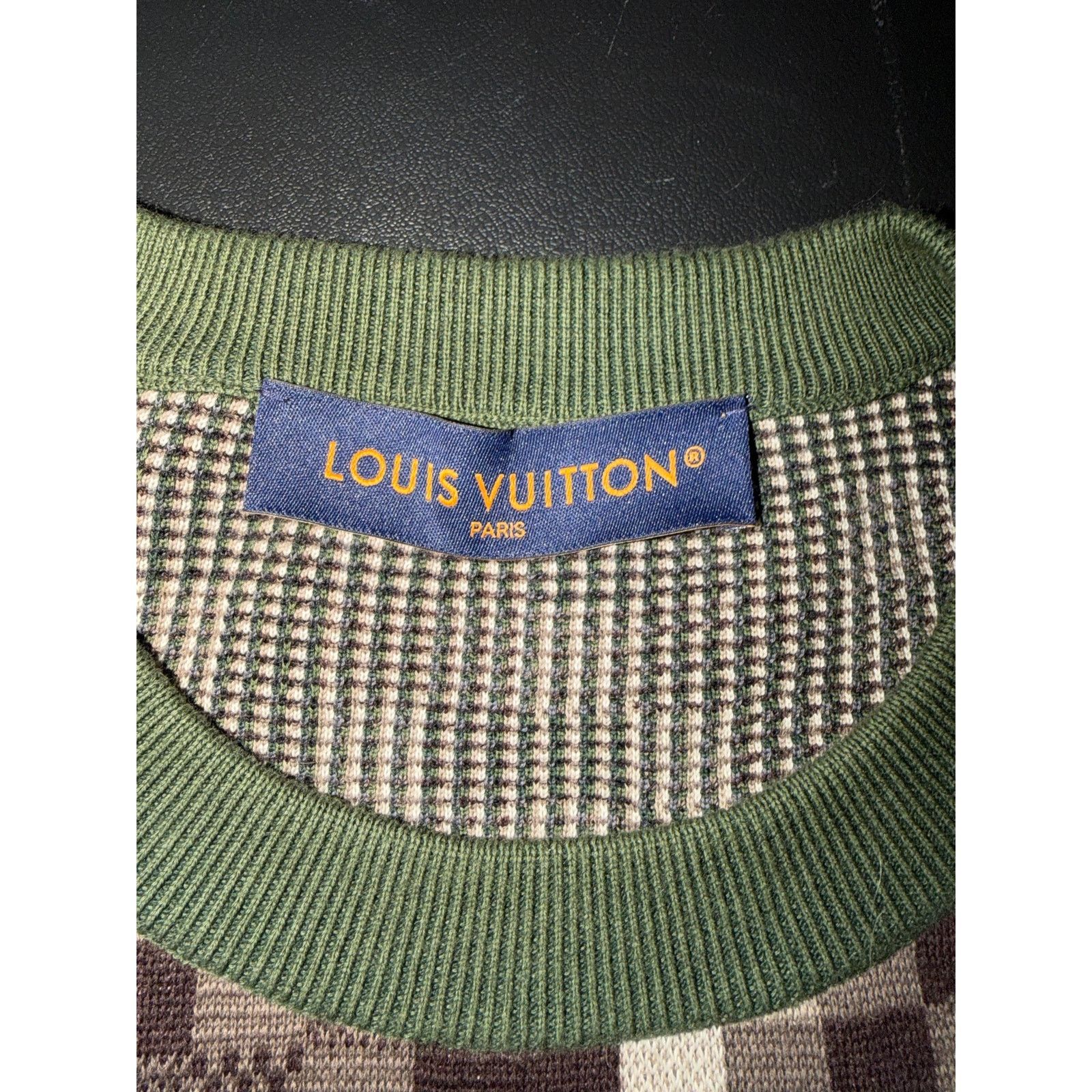 Louis Vuitton Louis Vuitton Damier Damoflage Cotton Pullover Green Size US S / EU 44-46 / 1 - 2 Thumbnail