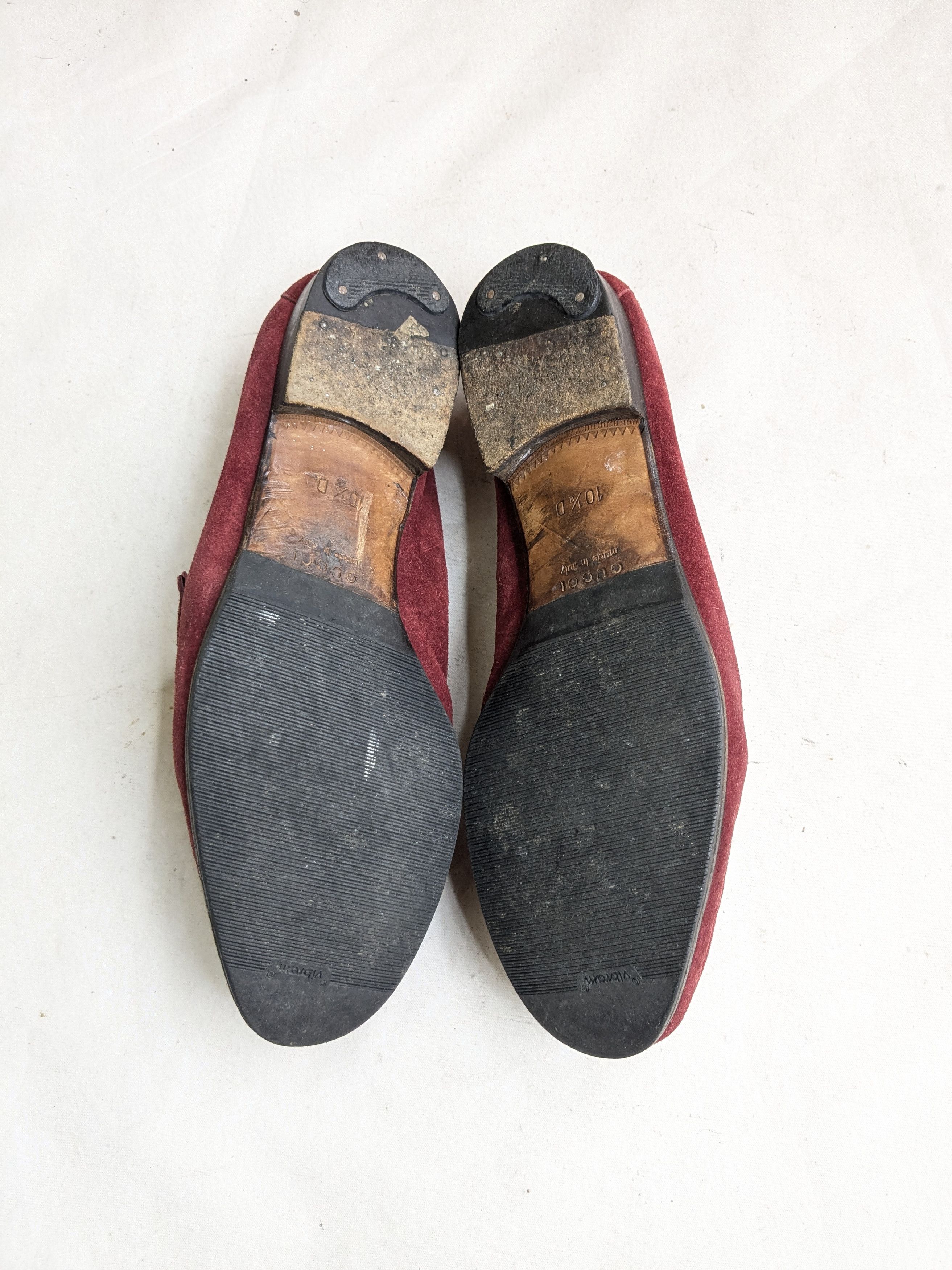 Gucci Gucci Horsebit Loafers Red 10.5 D Suede Leather Italy Slip Size US 10.5 / EU 43-44 - 13 Thumbnail