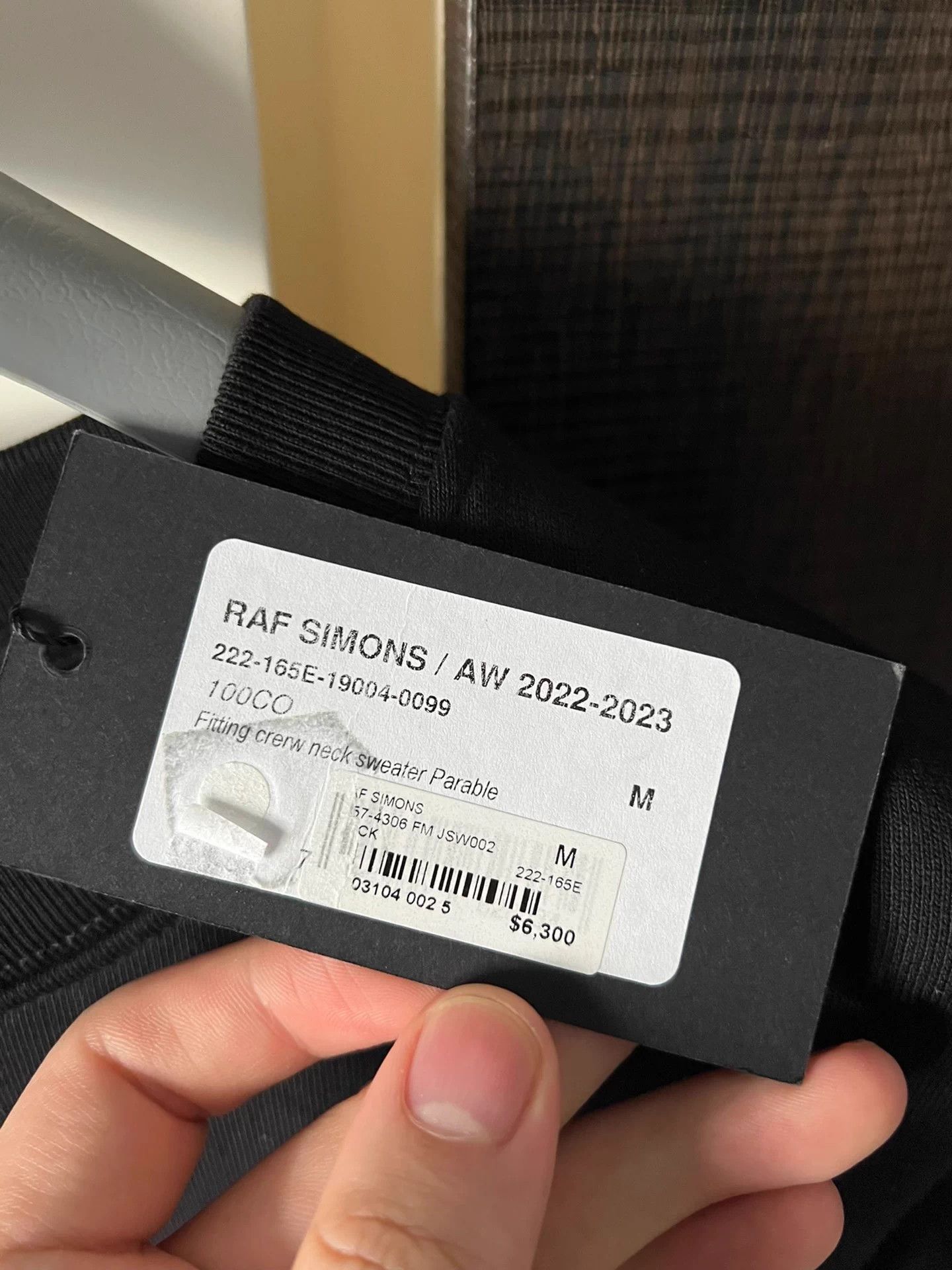 Raf Simons Raf Simons 22FW Logo Crewneck Sweater Black M Size US M / EU 48-50 / 2 - 3 Thumbnail