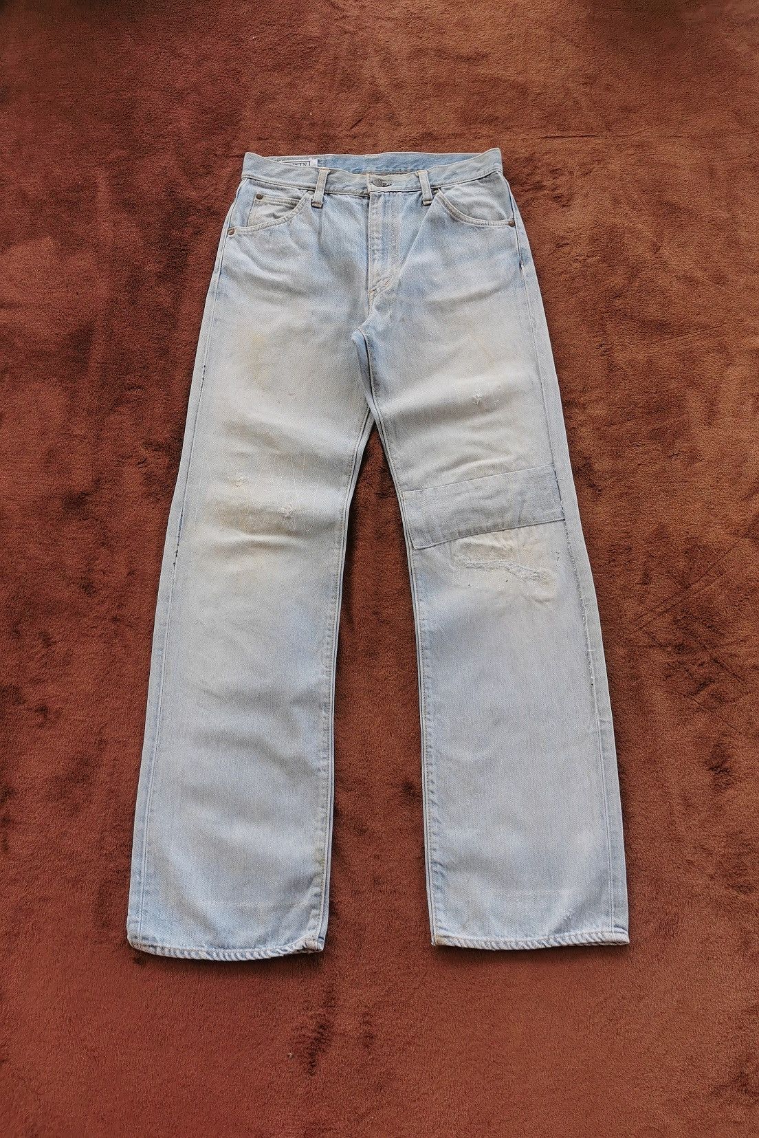 Edwin Vintage Edwin Distressed Patchwork Denim Jeans Size US 30 / EU 46 - 1 Thumbnail
