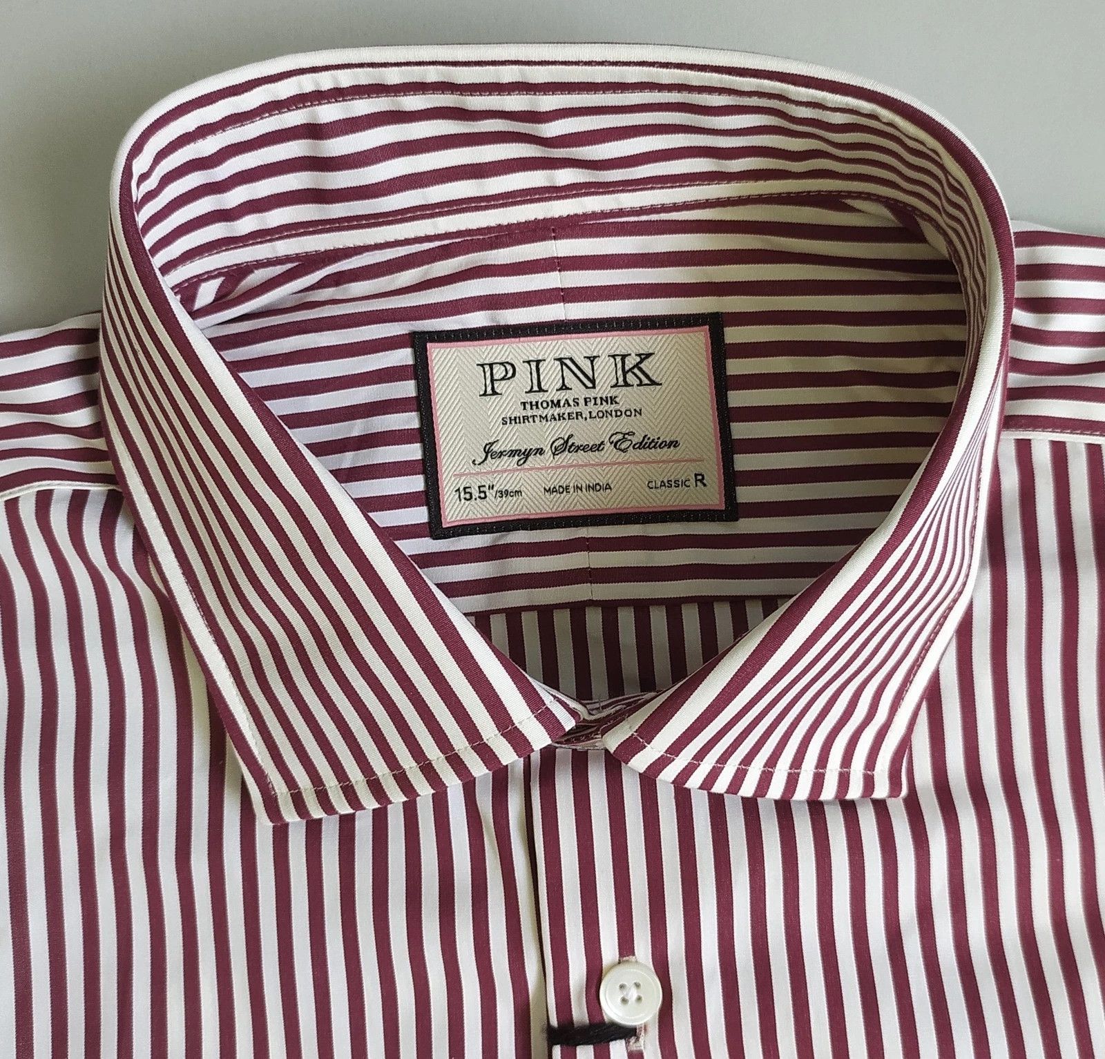 Thomas Pink Thomas Pink ClassicFit Bengal Stripe Formal Shirt T0029 Size US S / EU 44-46 / 1 - 3 Thumbnail