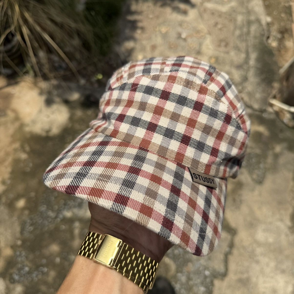 Stussy Vintage 00s Stussy Flannel Camp Cap 5Panel Size ONE SIZE - 1 Thumbnail