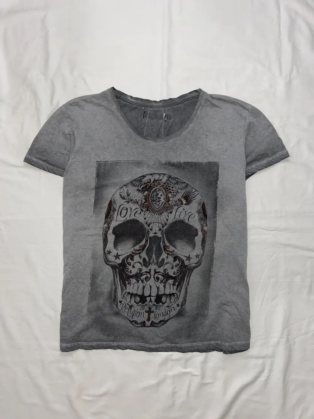Affliction VINTAGE SKULLS Y2K TEE T SHIRT AFFLICTION JAPANESE SKATE Size US M / EU 48-50 / 2 - 1 Thumbnail