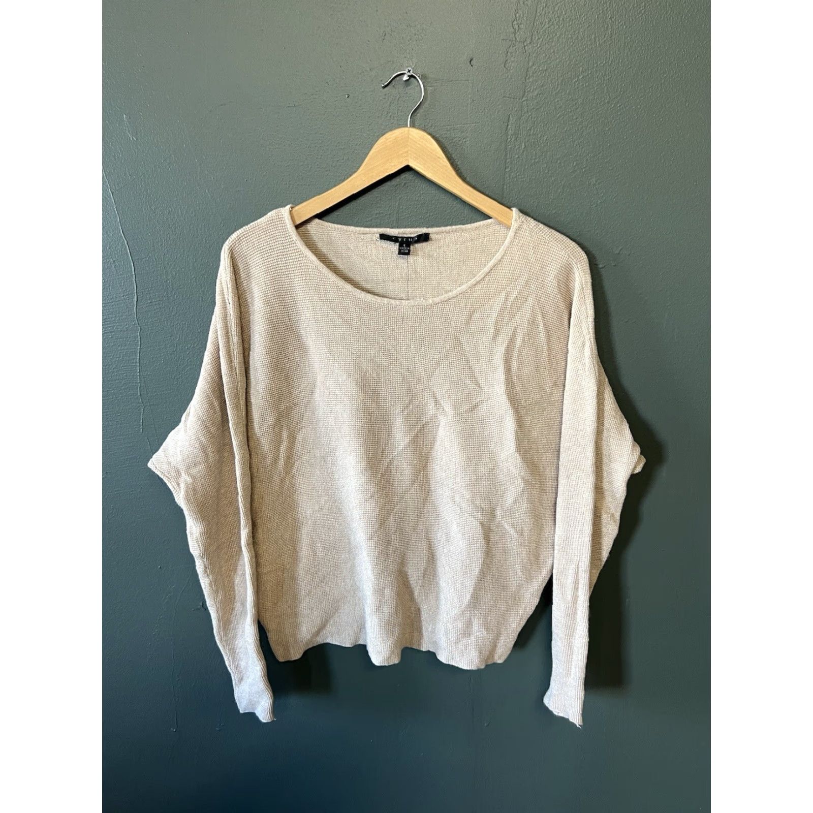 Vintage Cyrus Womens Knit Round Neck Long Sleeve Pullover Sweatshirt L NWT Beige Size Large Size L / US 10 / IT 46 - 2 Thumbnail