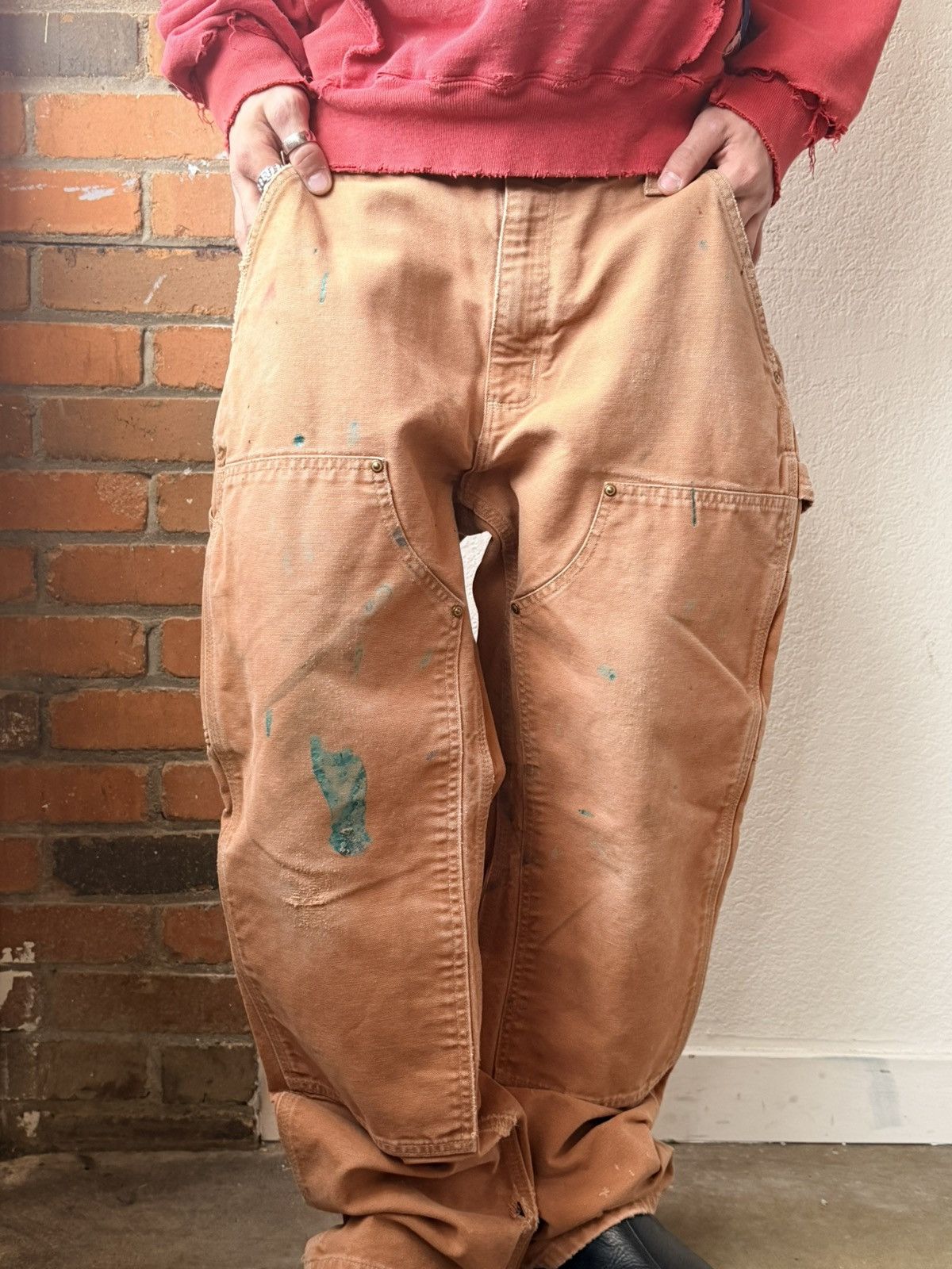 Carhartt Carhartt Thrashed And Distressed Double Knees Size US 33 - 2 Thumbnail