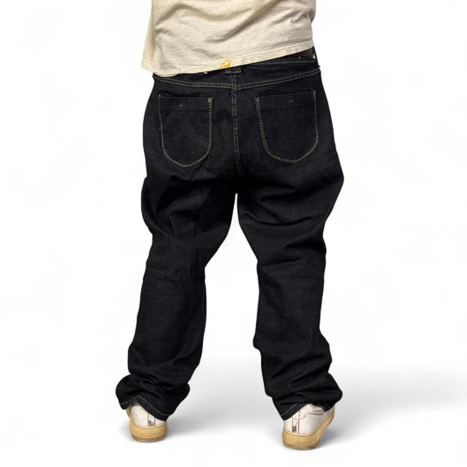 Vintage 2000s Baggy Black Grunge Skater Jeans Size US 41 - 3 Thumbnail