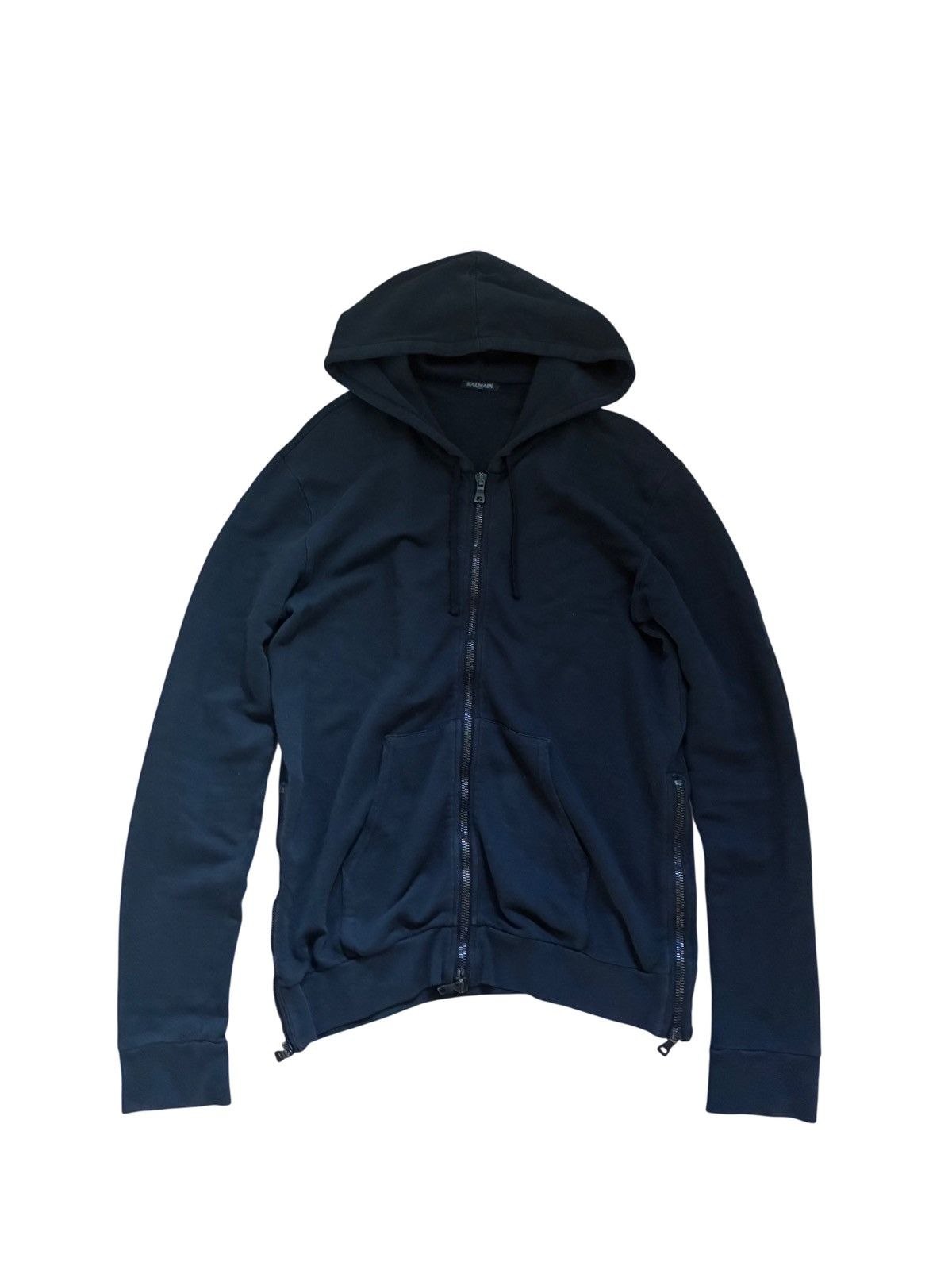 Balmain Balmain Side Zipper Hoodie | Grailed