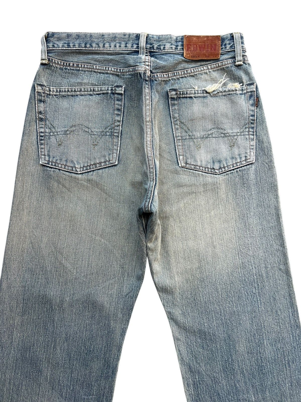 Edwin Vintage Edwin 505 Selvedge Distressed Denim Jeans 31x29 Size US 31 - 5 Thumbnail