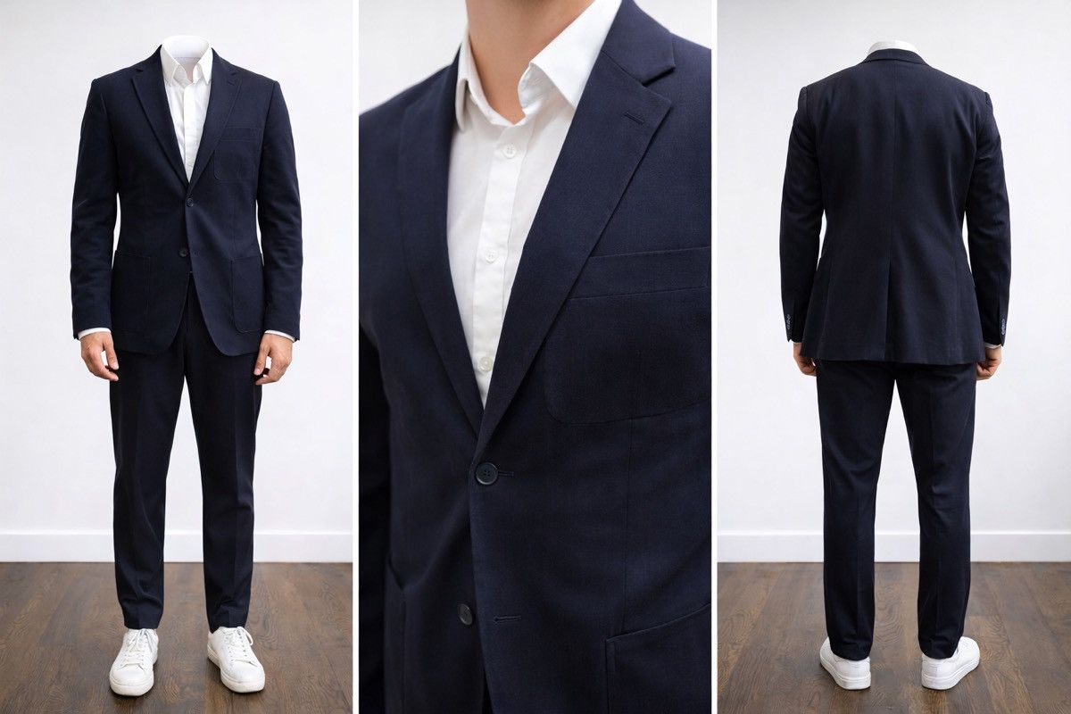 Other 🟦 Pursuits Navy Blue Slim Fit Suit – Size EU 48 Size 38R - 1 Preview