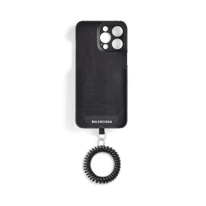 Balenciaga o1tr1nto0526 Size: OS / Tech Carbon Fiber Scoobi Case Black Size ONE SIZE - 2 Thumbnail