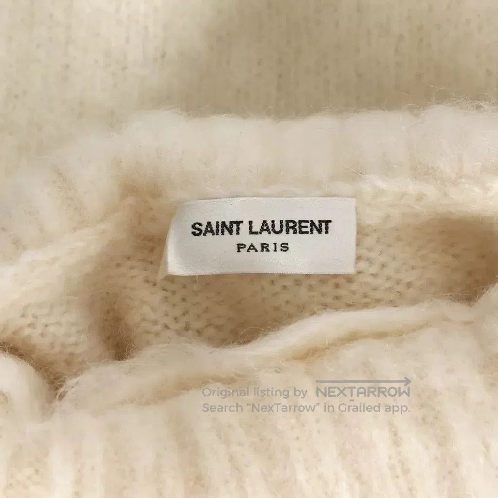 Saint Laurent Paris Saint Laurent White Cropped Turtleneck Sweater. Size M / US 6-8 / IT 42-44 - 8 Thumbnail