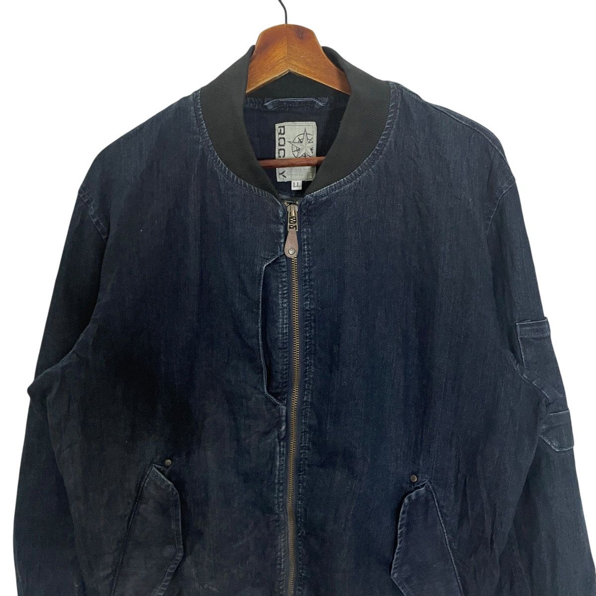 Jean Vintage Rocky Zipper Ups Denim Jacket Size US L / EU 52-54 / 3 - 2 Thumbnail
