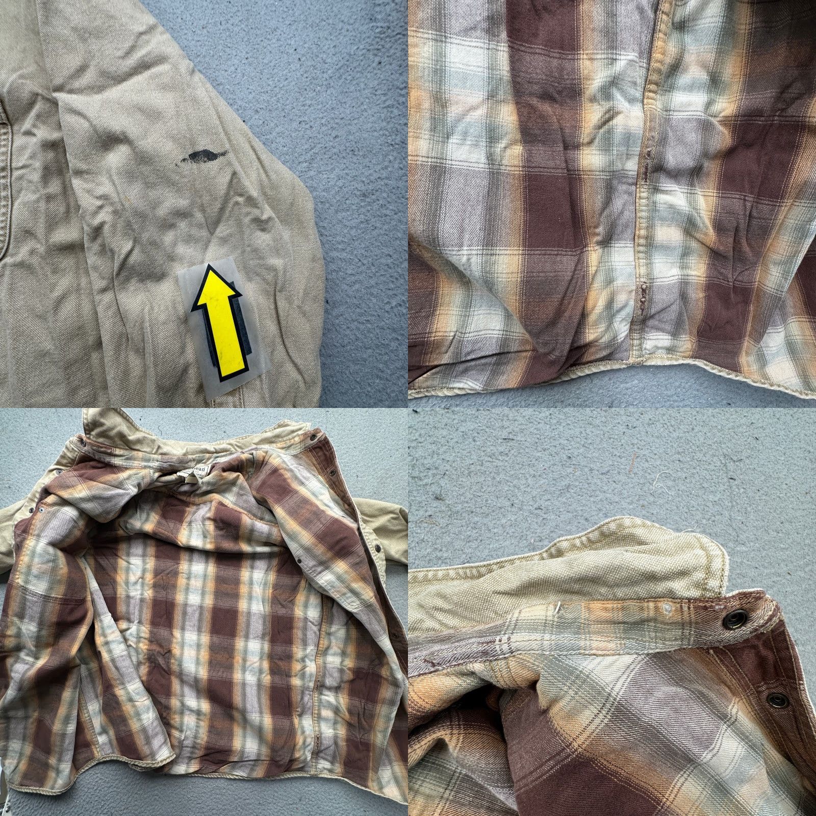 Vintage VINTAGE LL Bean Flannel-Lined Canvas Button Shirt Shacket Jacket Men XL Brown Tan 0 YQ21 Size US XL / EU 56 / 4 - 8 Thumbnail