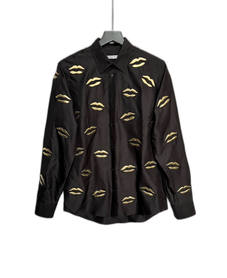 Givenchy Lip Print Long Sleeve Shirt