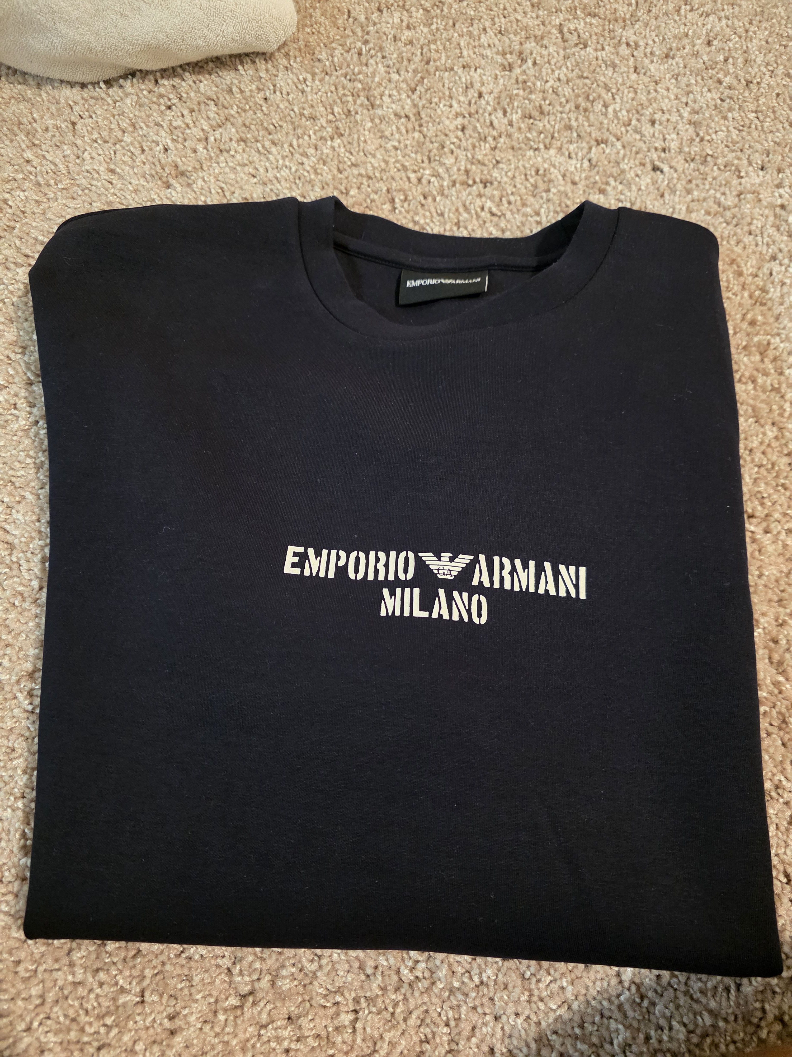 Emporio Armani Emporio Armani: Luxury Navy Sweatshirt (Size: L) Size US L / EU 52-54 / 3 - 5 Thumbnail