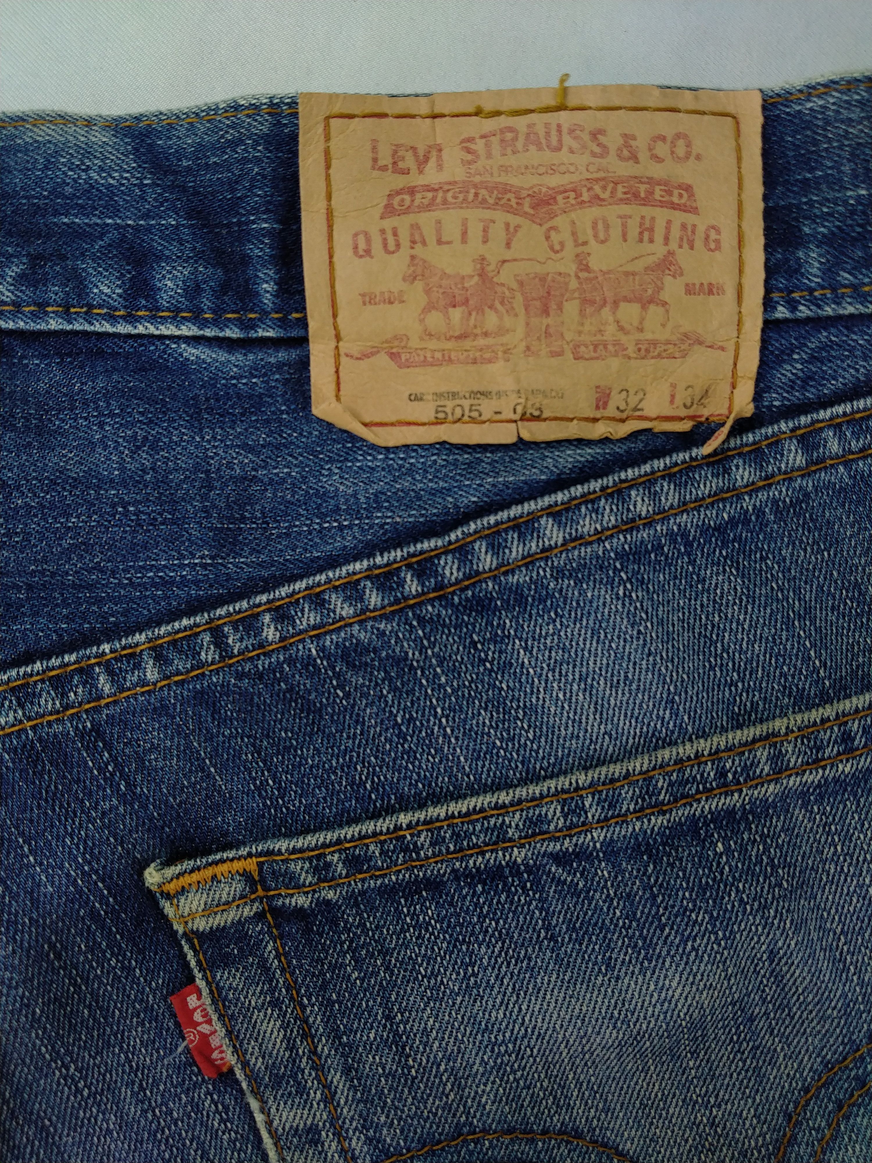 Levi's Distressed Blue Vintage Levi's 505 Jeans 32x29 Denim -JN977 Size US 32 / EU 48 - 10 Thumbnail