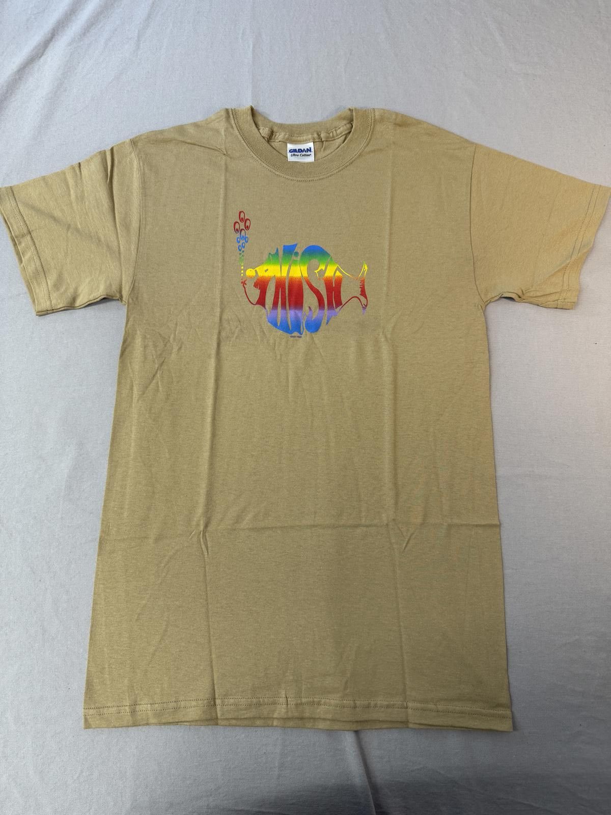 Designer Phish T-shirt - Classic Phish Fish Logo Rainbow Tan 2007 S Size US S / EU 44-46 / 1 - 1 Thumbnail