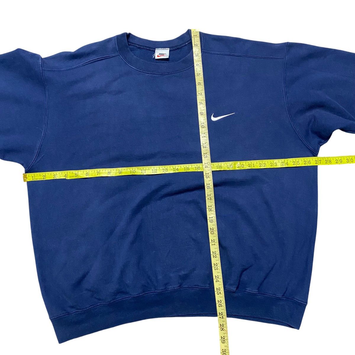 Vintage Vintage 90s Nike Sweatshirt Boxy Navy Blue Size US L / EU 52-54 / 3 - 14 Thumbnail