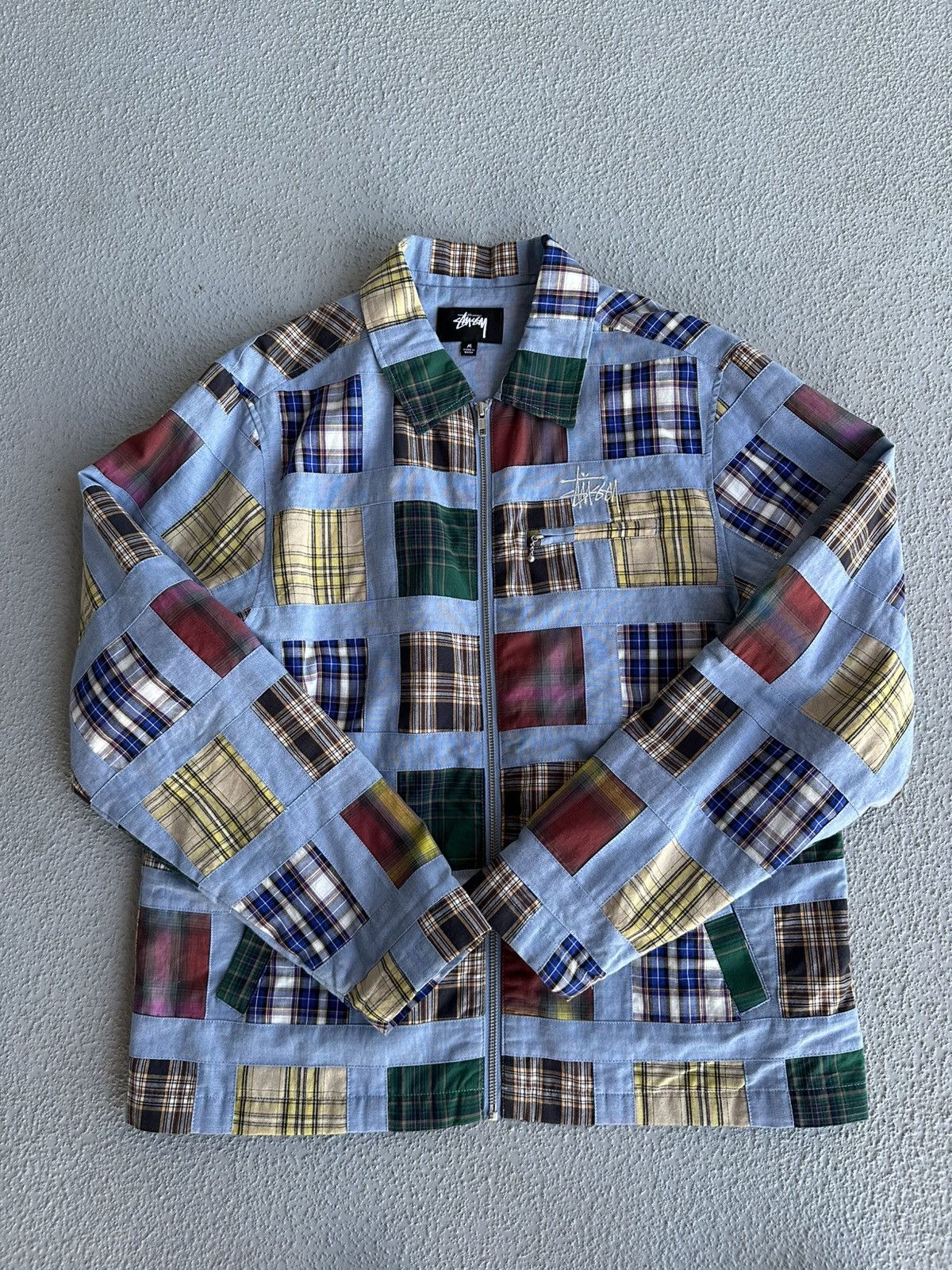 Stussy STUSSY MADRAS PATCHWORKZIP JACKET | Grailed