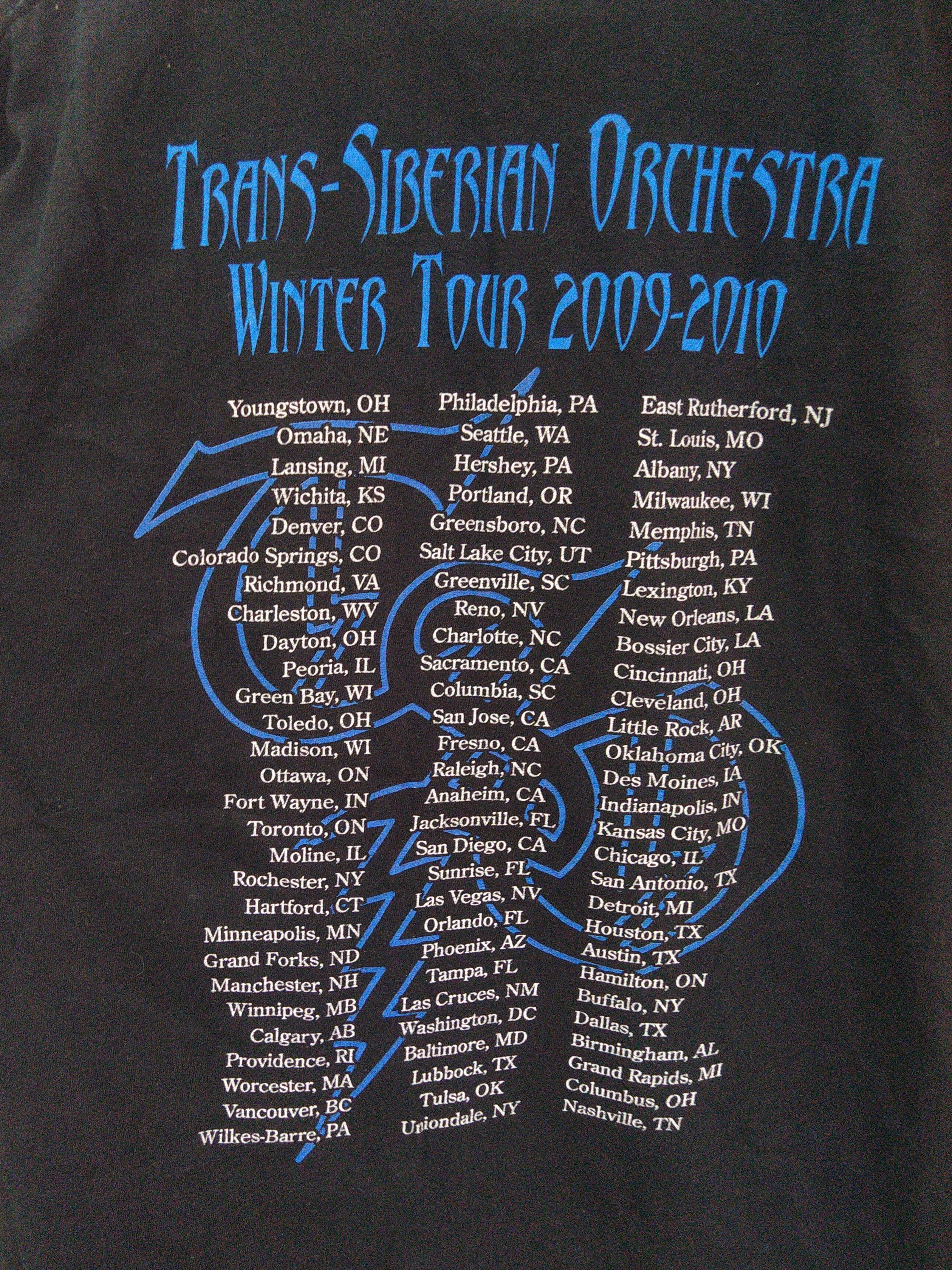 Band Tees Trans Siberians Orchestra Tour 2009 Vintage Y2K Size US L / EU 52-54 / 3 - 10 Thumbnail